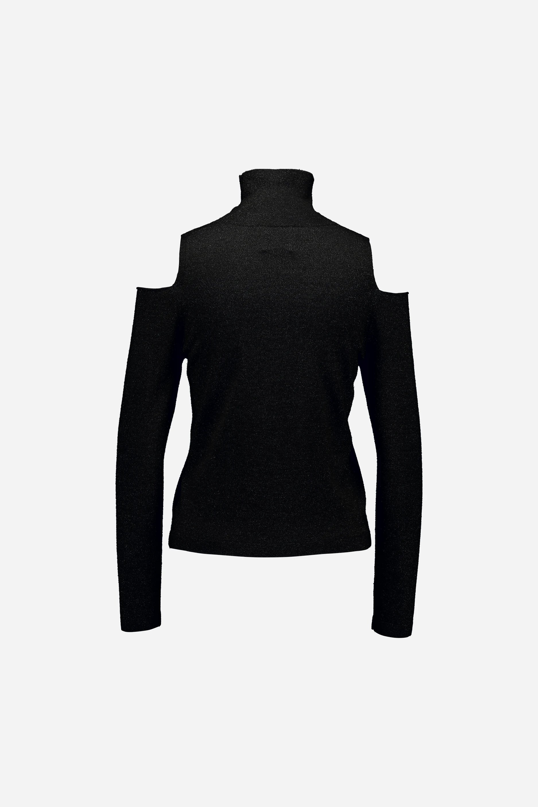265-64103-490-S_2 - Allude - 11% Lame 89% Wolle Active Damen Fall/Winter 2026/2027 Halbarm NEW Pullover SAPG::265-64103 Schwarz Stehkragen Wolle