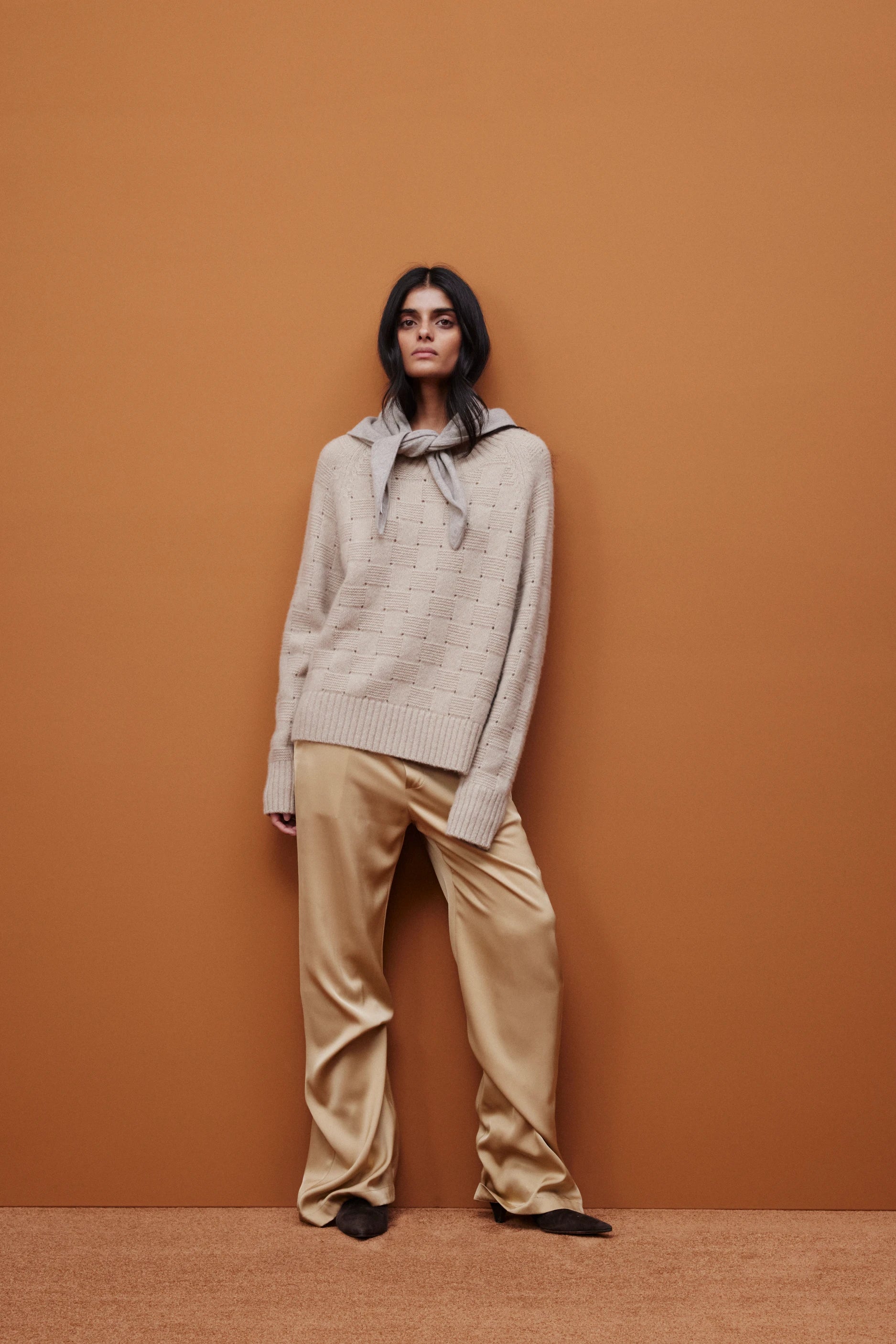 265-77021-48-S_8 - Allude - 25% Seide 75% Cashmere Active Beige Cashmere Damen Fall/Winter 2026/2027 Langarm NEW Pullover Rundhals SAPG::265-77021
