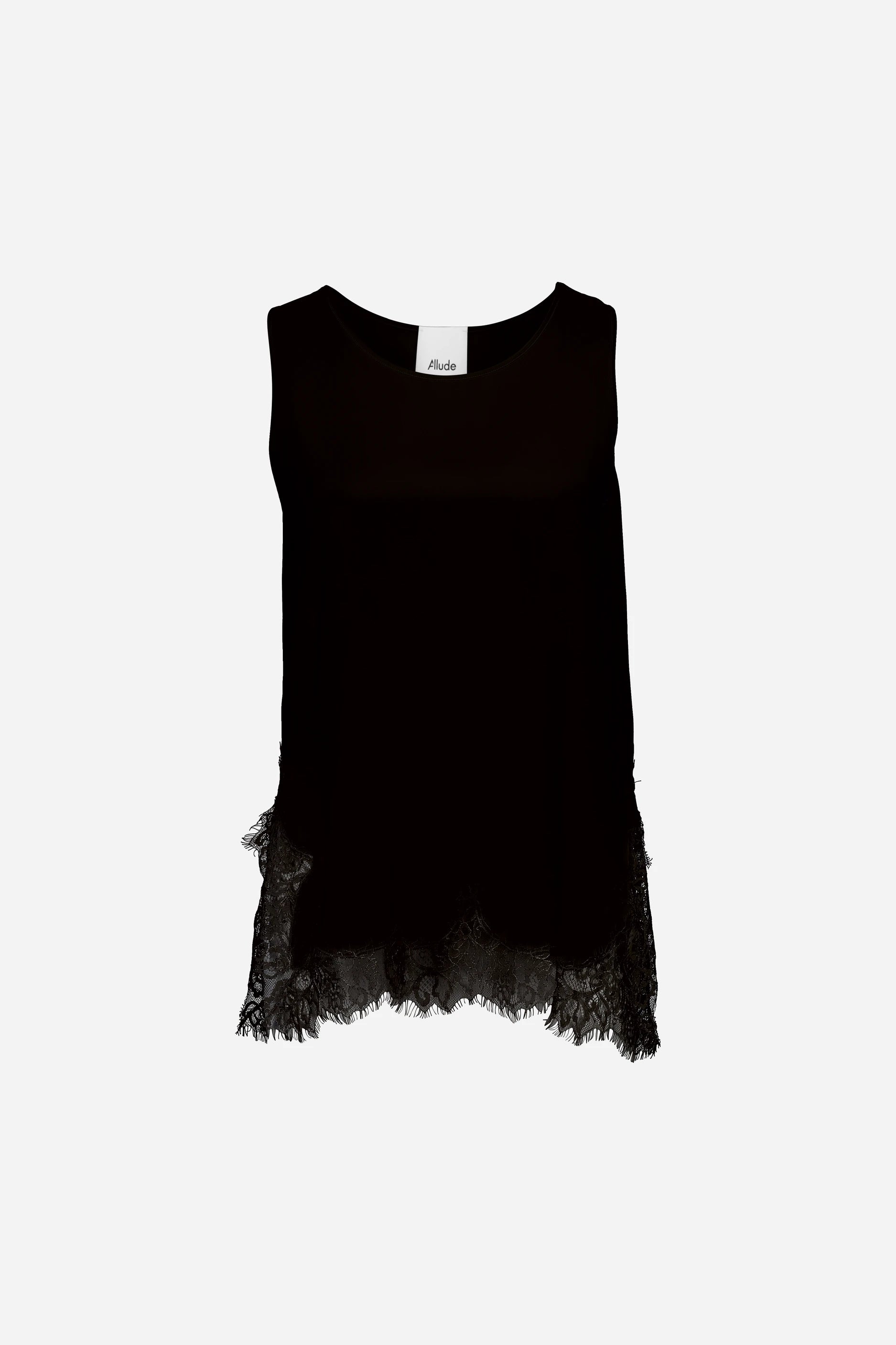 265-84010-90-S_1 - Allude - 7% Elastan 93% Silk Active Damen Fall/Winter 2026/2027 NEW SAPG::265-84010 Schwarz Seide Top