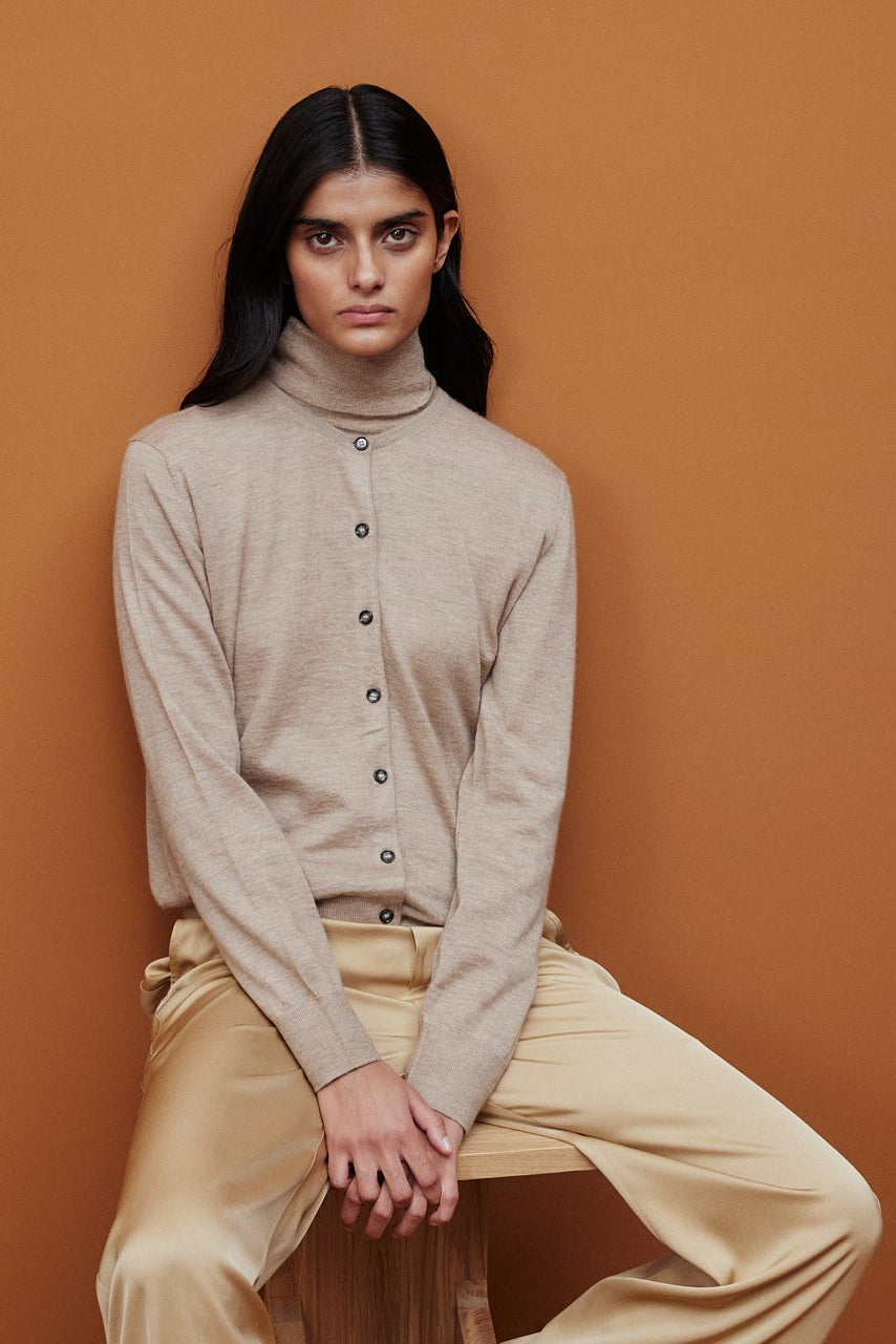 265_70002_46_265_70004_46_265_84006_45_9 - Allude - 100% Cashmere Active Beige Cashmere Damen Fall/Winter 2026/2027 Halbarm NEW Pullover Rollkragen SAPG::265-70004