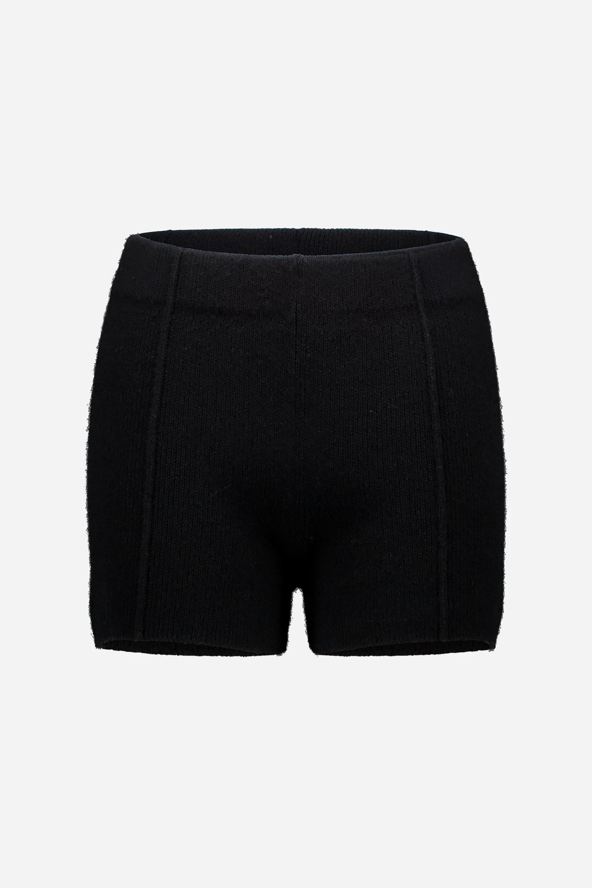 Woll-Mischung kurze Hose in Schwarz