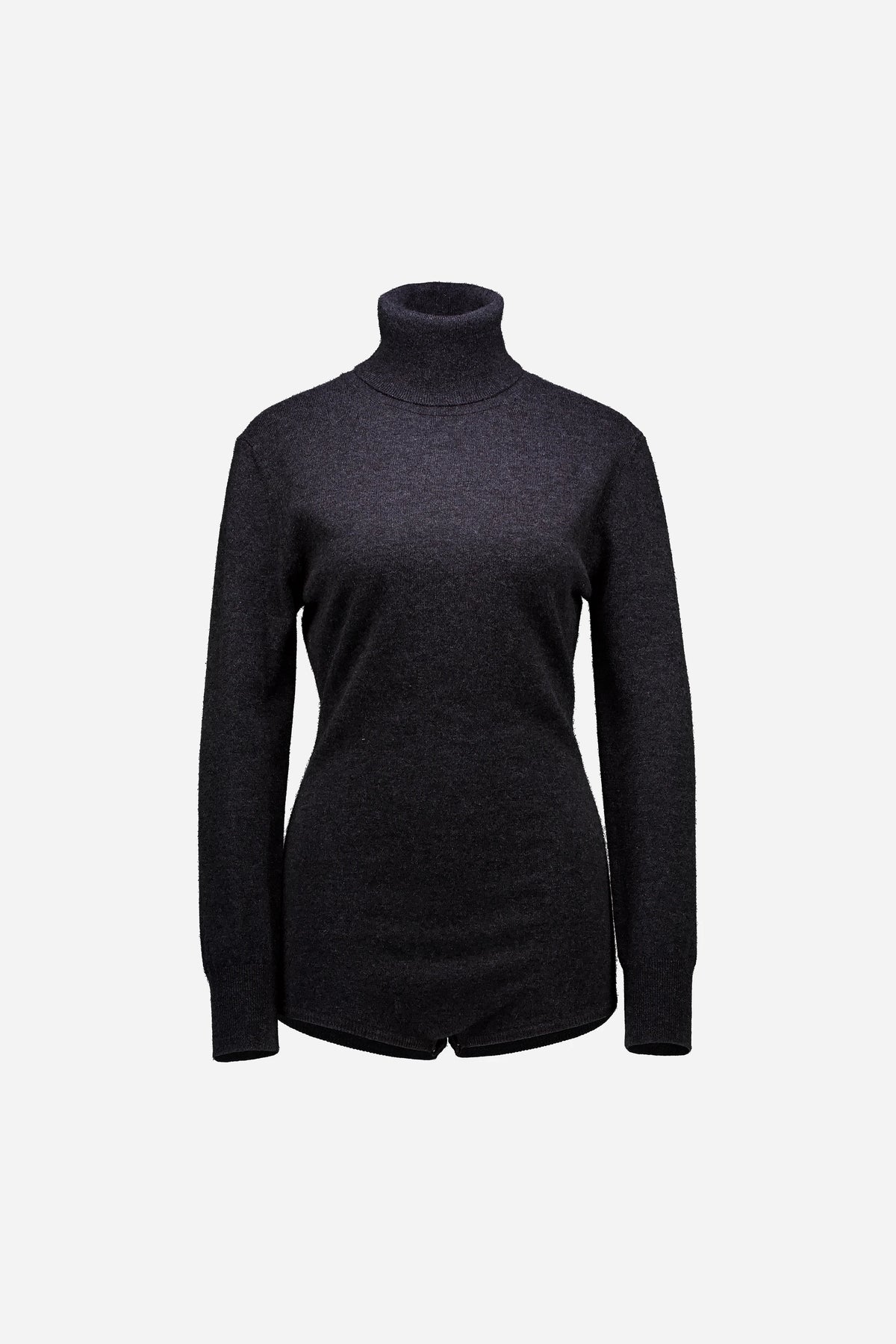 Woll-Mischung Body in Grau