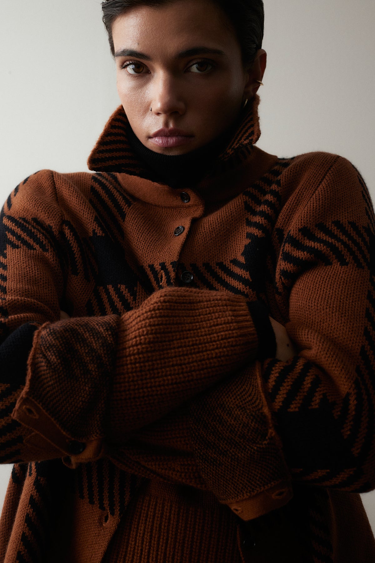 Woll-Mischung Pullover in Beige