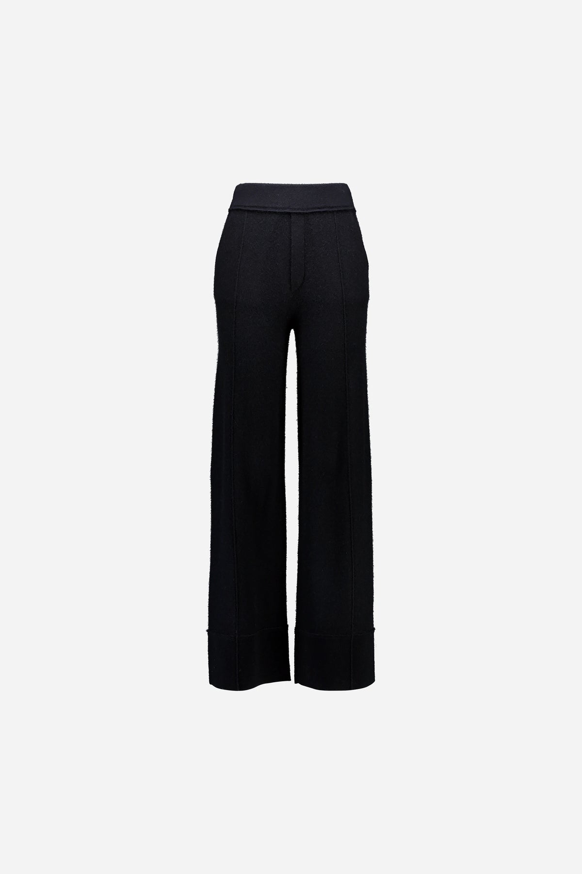 Woll-Mischung Hose in Schwarz