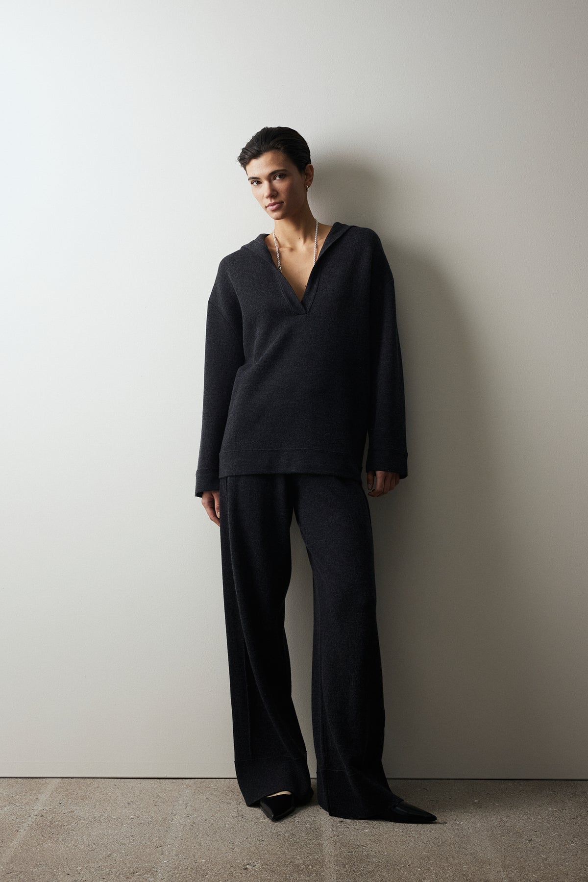 Woll-Mischung Pullover in Grau