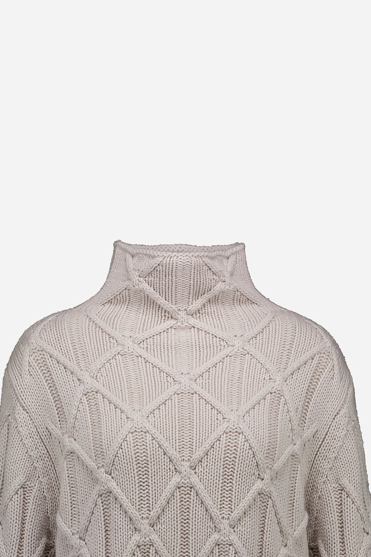 Woll-Mischung Pullover in Beige