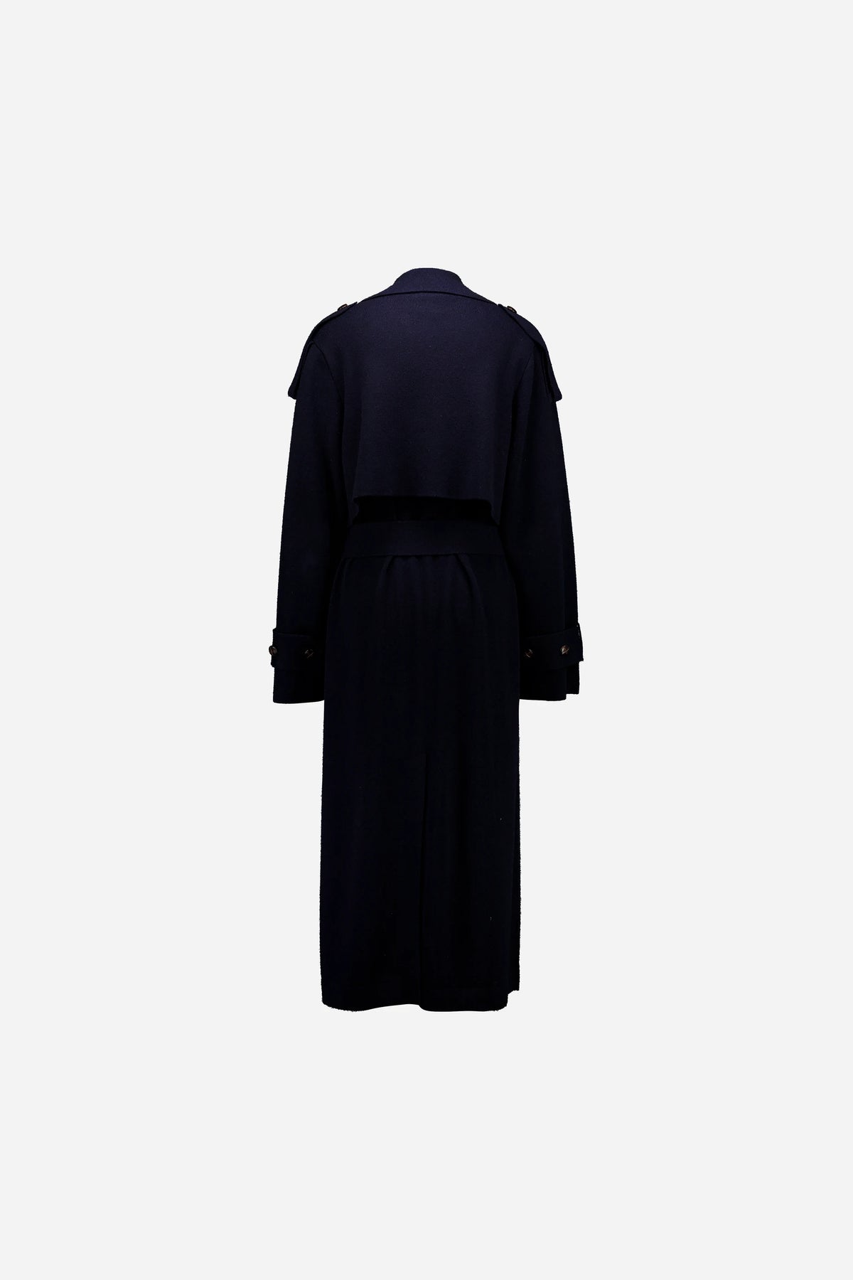 Woll-Mischung Mantel in Navy