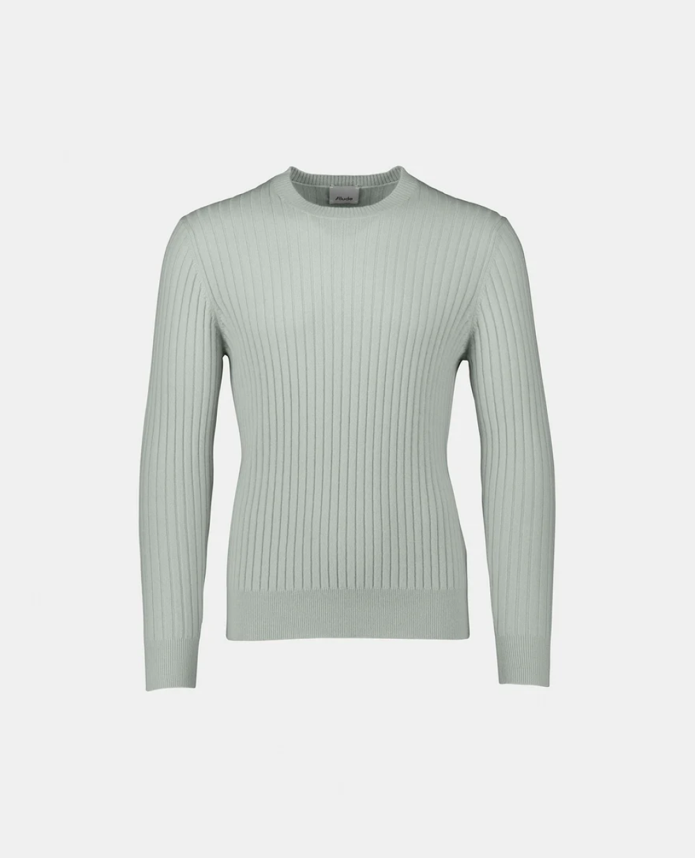 Group2607027 - Allude - 100% Cashmere Cashmere Gerade Passform Grobstrick Grün Herren Langarm Pullover Rundhalsausschnitt SAPG::232-30081 Summer 2023