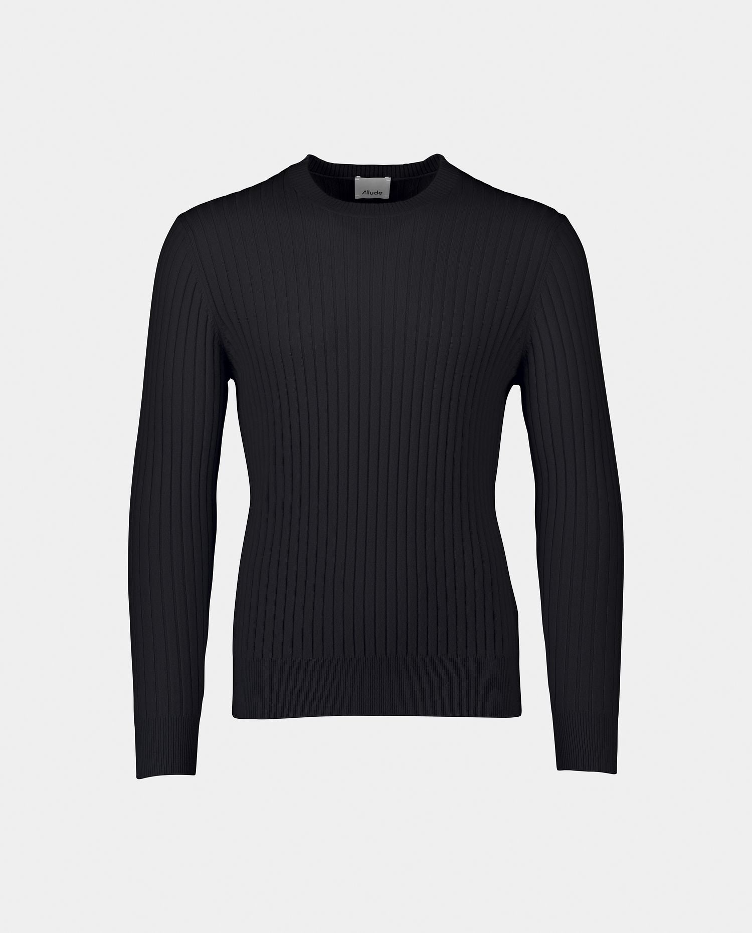 232-30081-14-1 - Allude - 100% Cashmere Blau Cashmere Gerade Passform Grobstrick Herren Langarm Pullover Rundhalsausschnitt SAPG::232-30081 Summer 2023