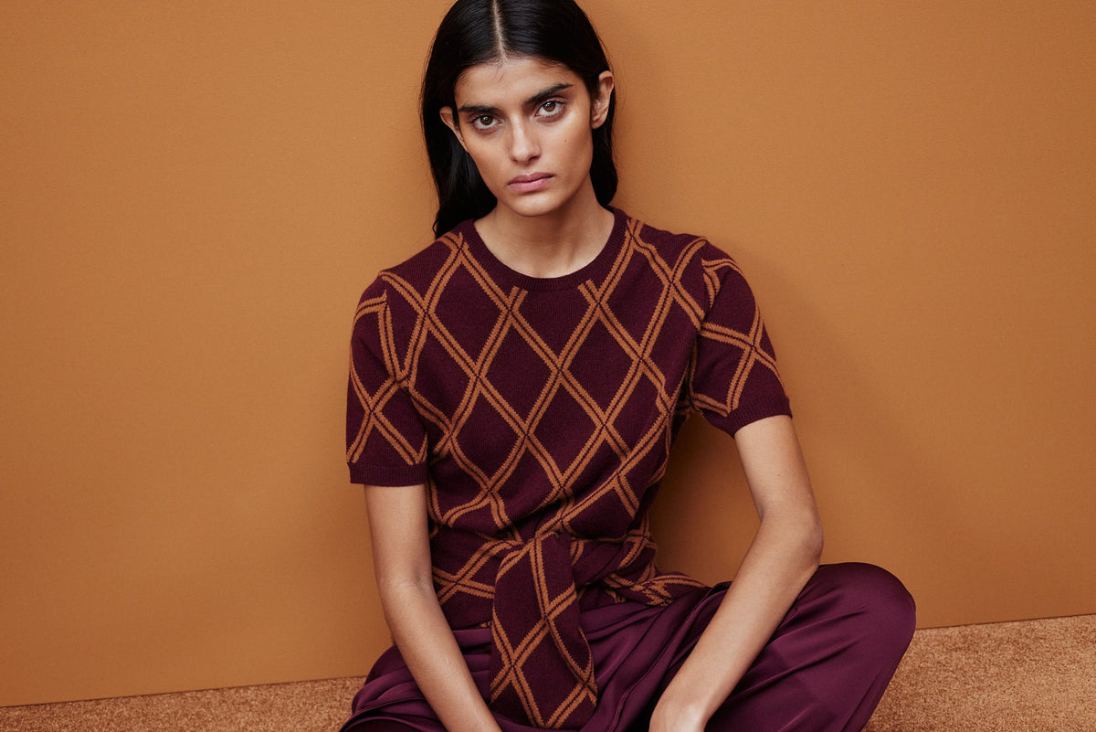 Wie ein Rautenstrick entsteht — Intarsia, erklärt