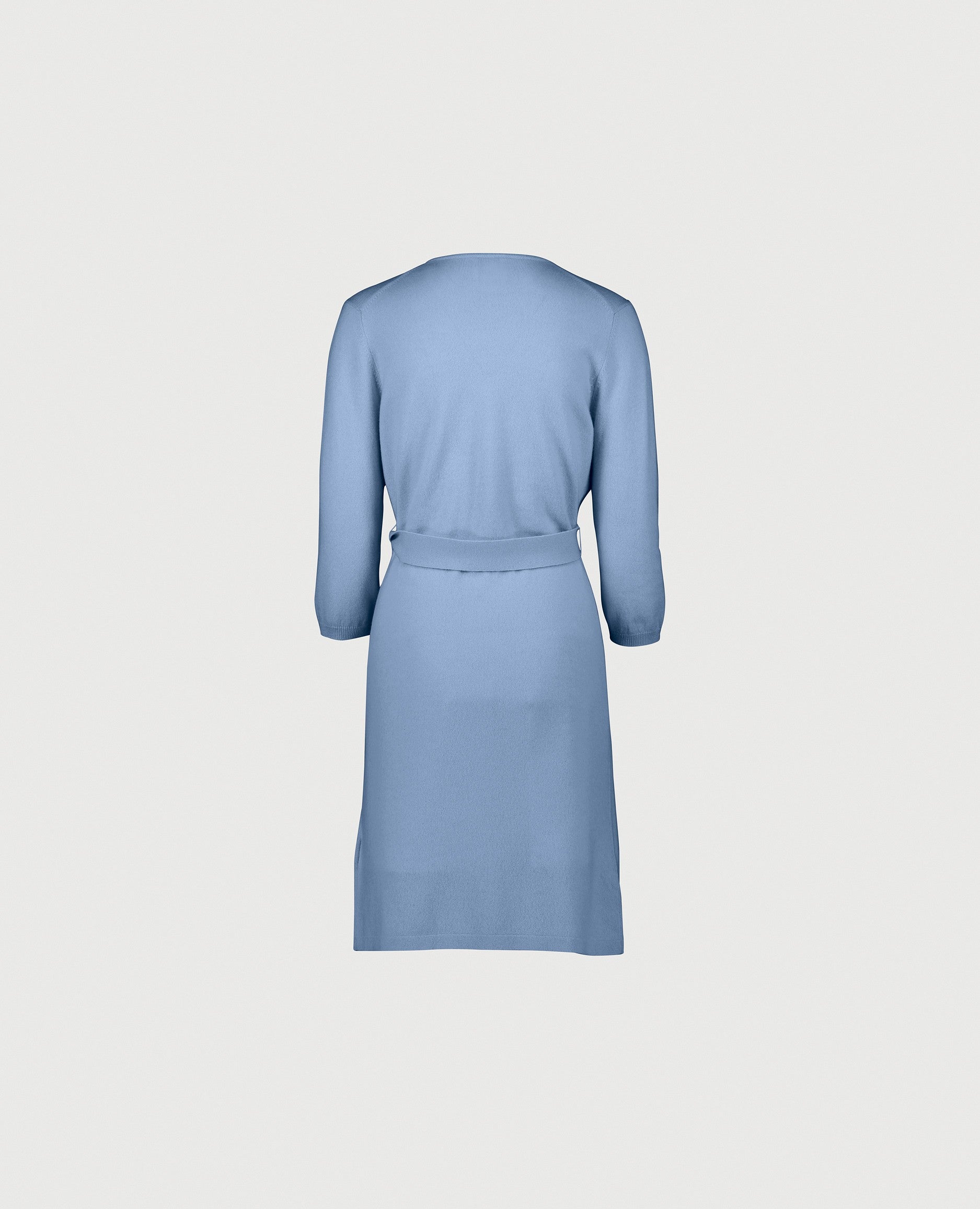232-17064-11-S_2 - Allude - 3/4 Arm 30% Cashmere 70% Wolle Blau Damen Feinstrick Kleid Kleider SAPG::232-17064 Summer 2023 Taillierter Schnitt Wolle