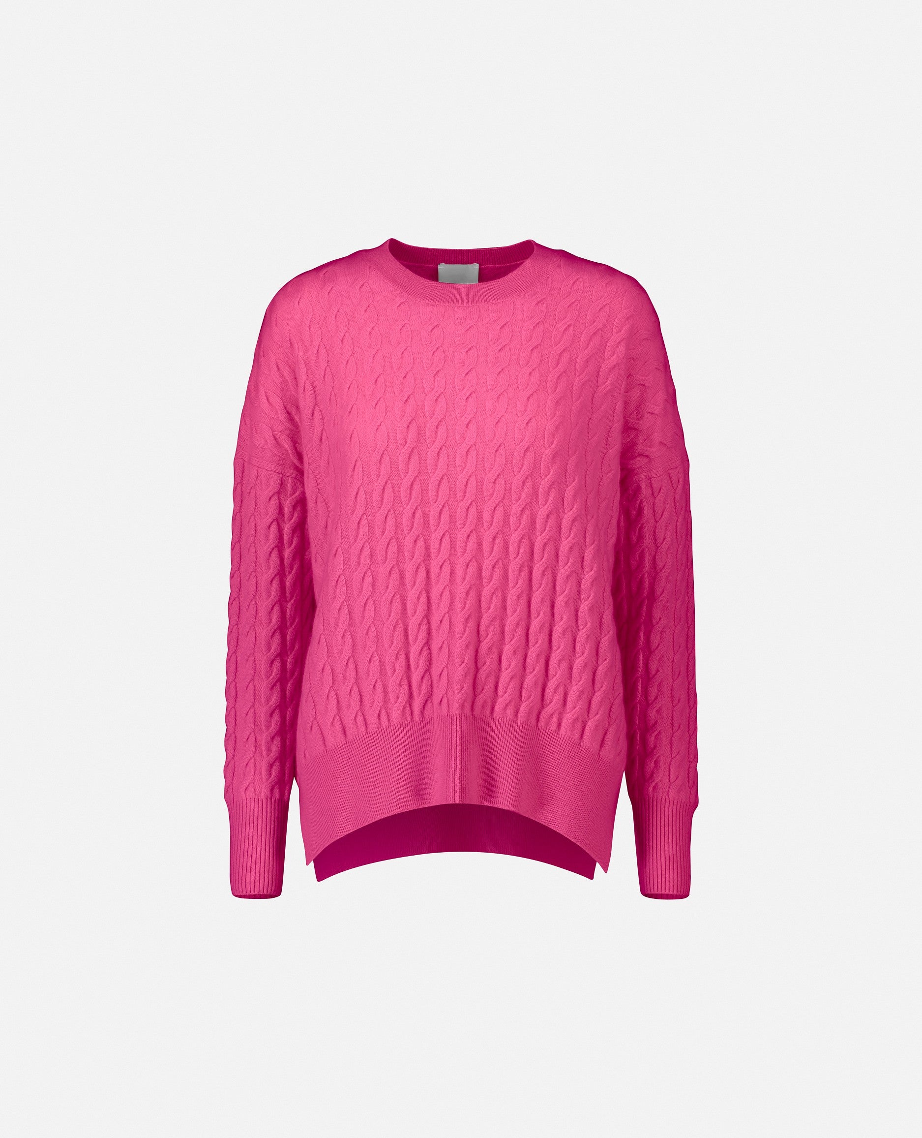 235-11130-63-S_1 - Allude - 100% Cashmere Cashmere Damen Feinstrick Langarm Lockerer Schnitt Pullover Rose Rundhalsausschnitt SAPG::235-11130 Winter 2023/2024