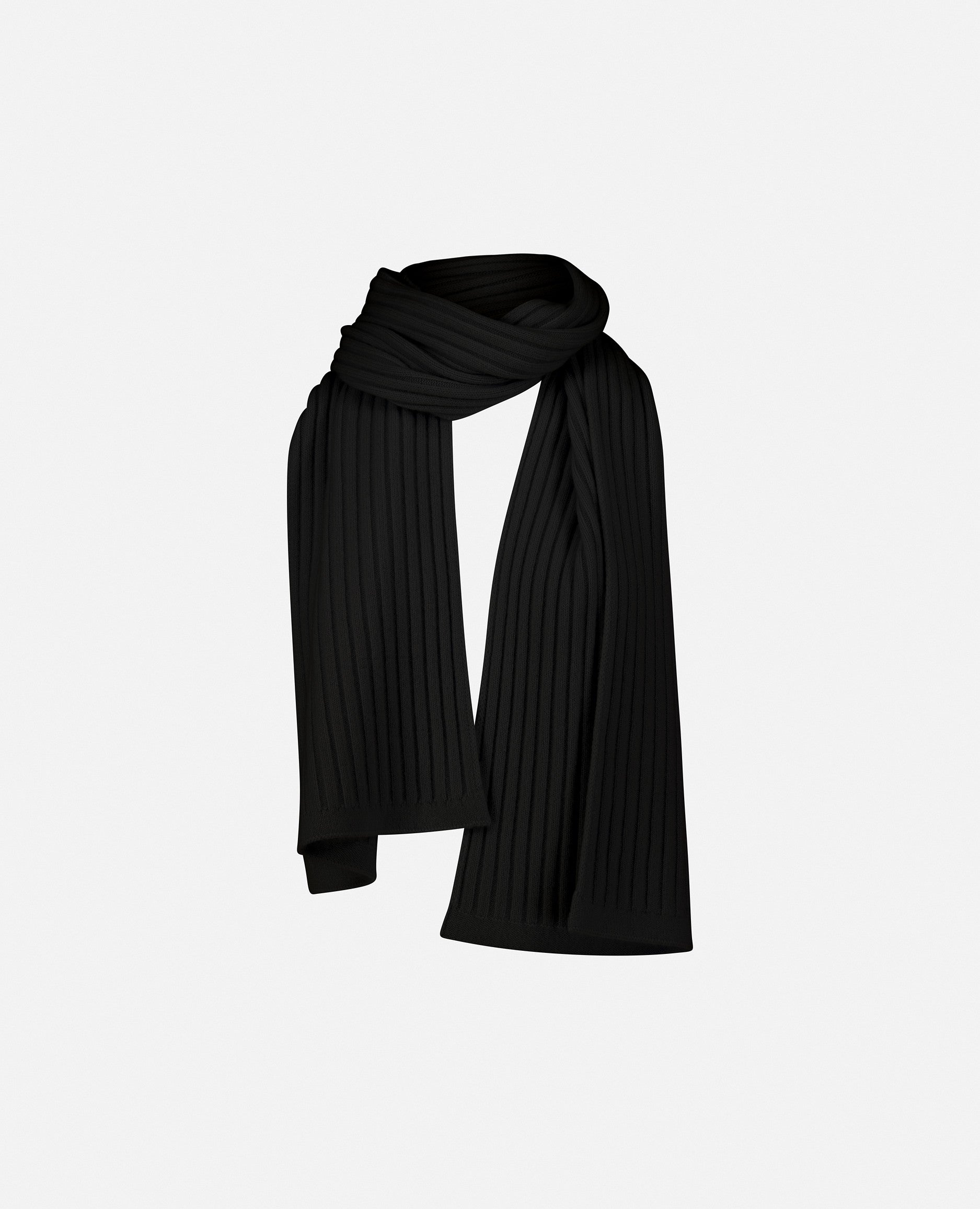 235-11431-90-one_1 - Allude - 5% Elastane 95% Cashmere Cashmere Damen Mittelschwerer Strick SAPG::235-11431 Schal Schwarz Winter 2023/2024 Xmas23