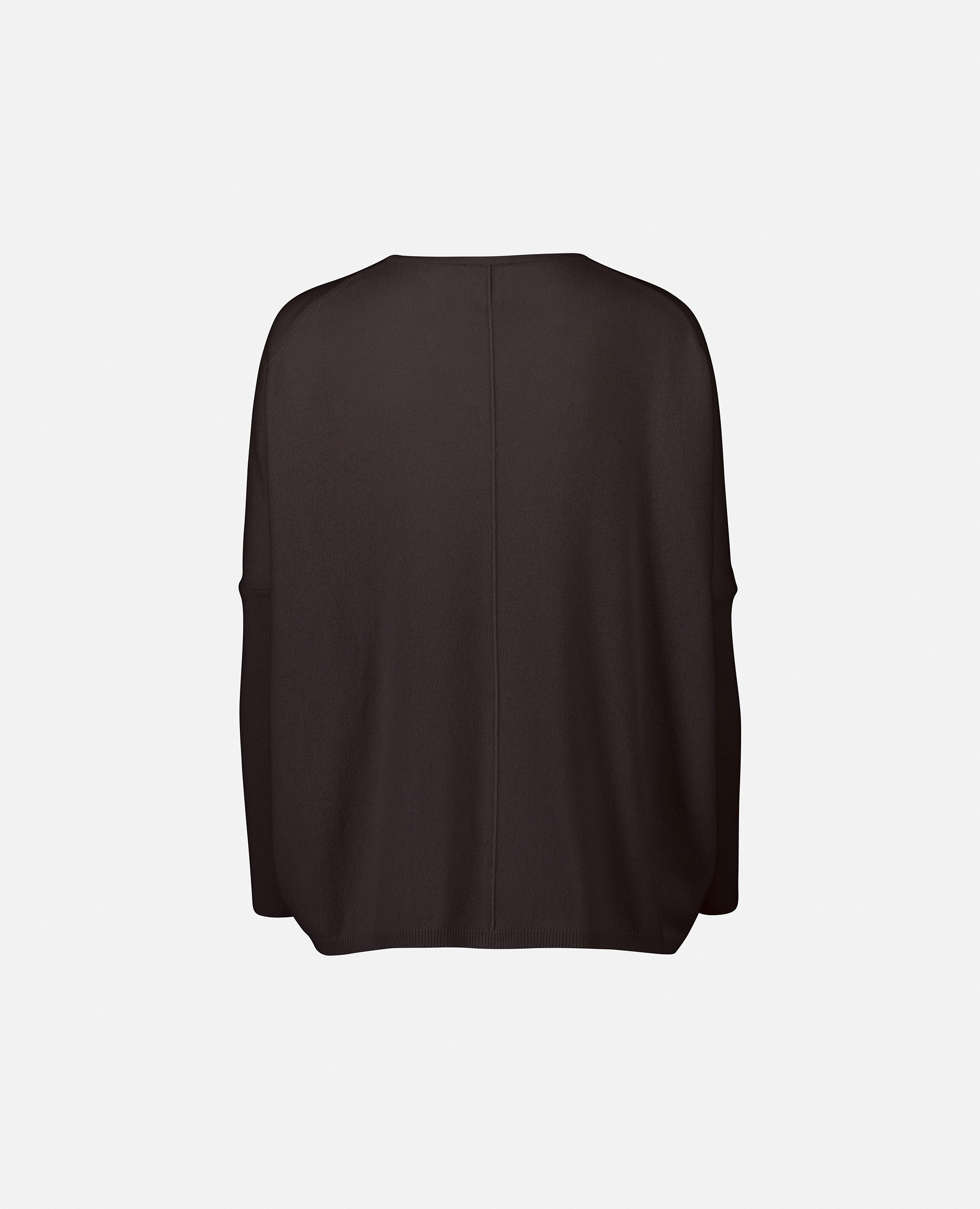 235-17692-49-S_2 - Allude - 30% Cashmere 70% Wolle Braun Damen Feinstrick Langarm Lockerer Schnitt Pullover Rundhalsausschnitt SAPG::235-17692 Winter 2023/2024 Wolle