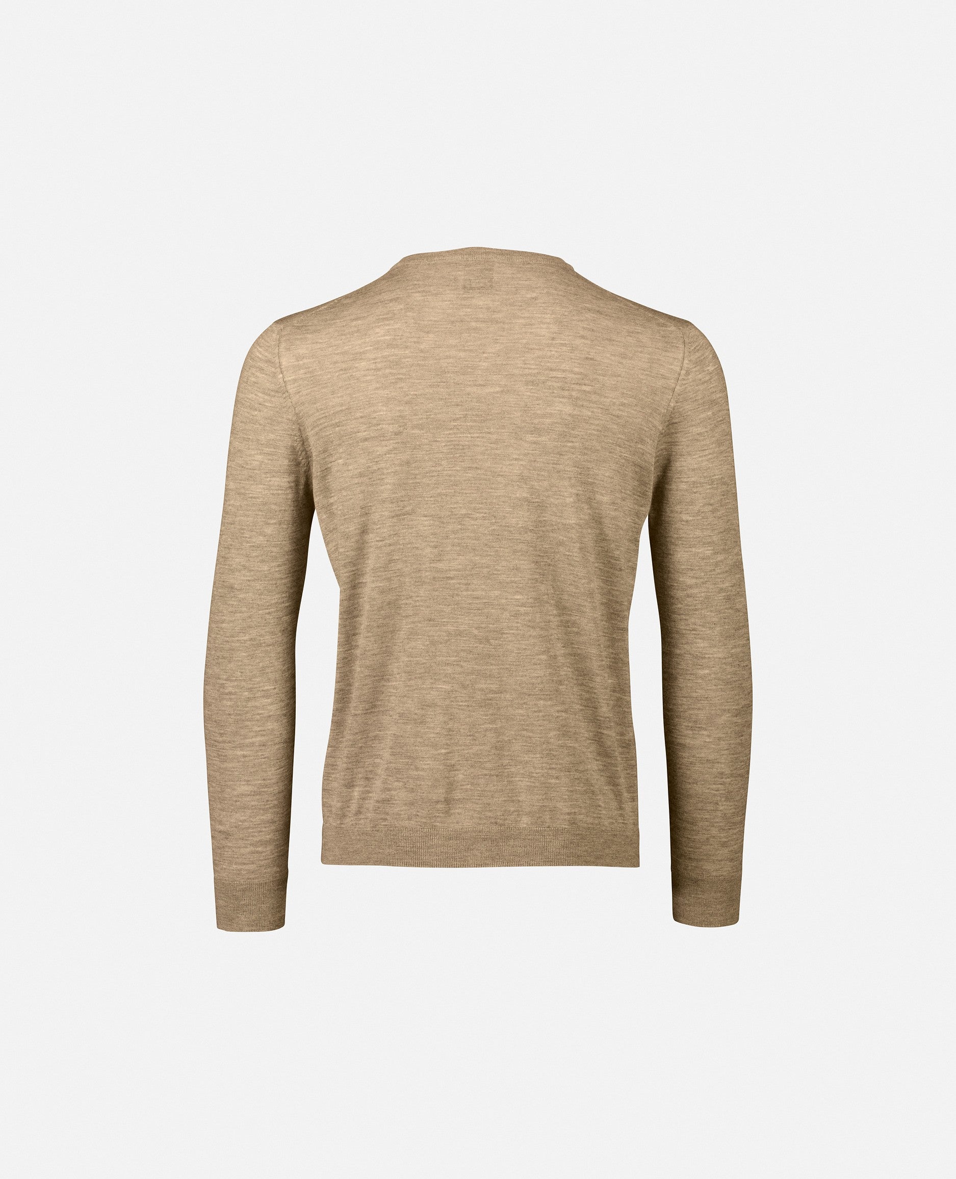 235-79100-46-S_2 - Allude - 100% Cashmere Beige Cashmere Feinstrick Gerade Passform Herren Langarm Pullover Rundhalsausschnitt SAPG::235-79100 Winter 2023/2024