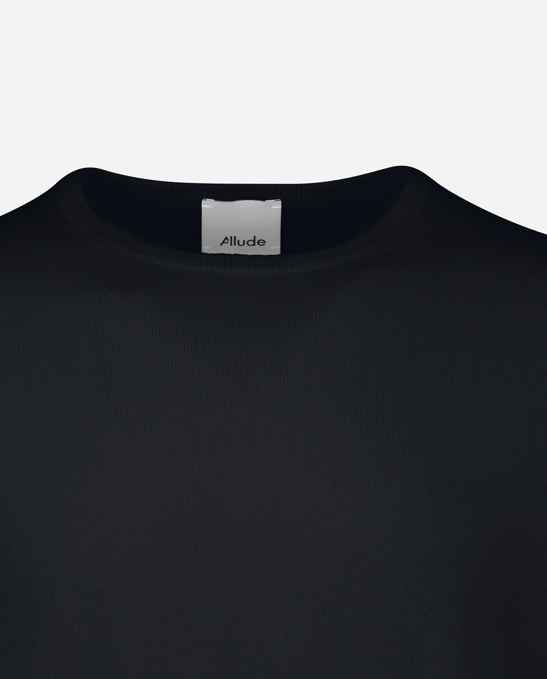 242-30021-14-S_4 - Allude - 100% Cashmere Active Cashmere Feinstrick Gerade Passform Herren Langarm Navy neveroutofstock NEW Pullover Rundhalsausschnitt SAPG::242-30021 Sommer 2024