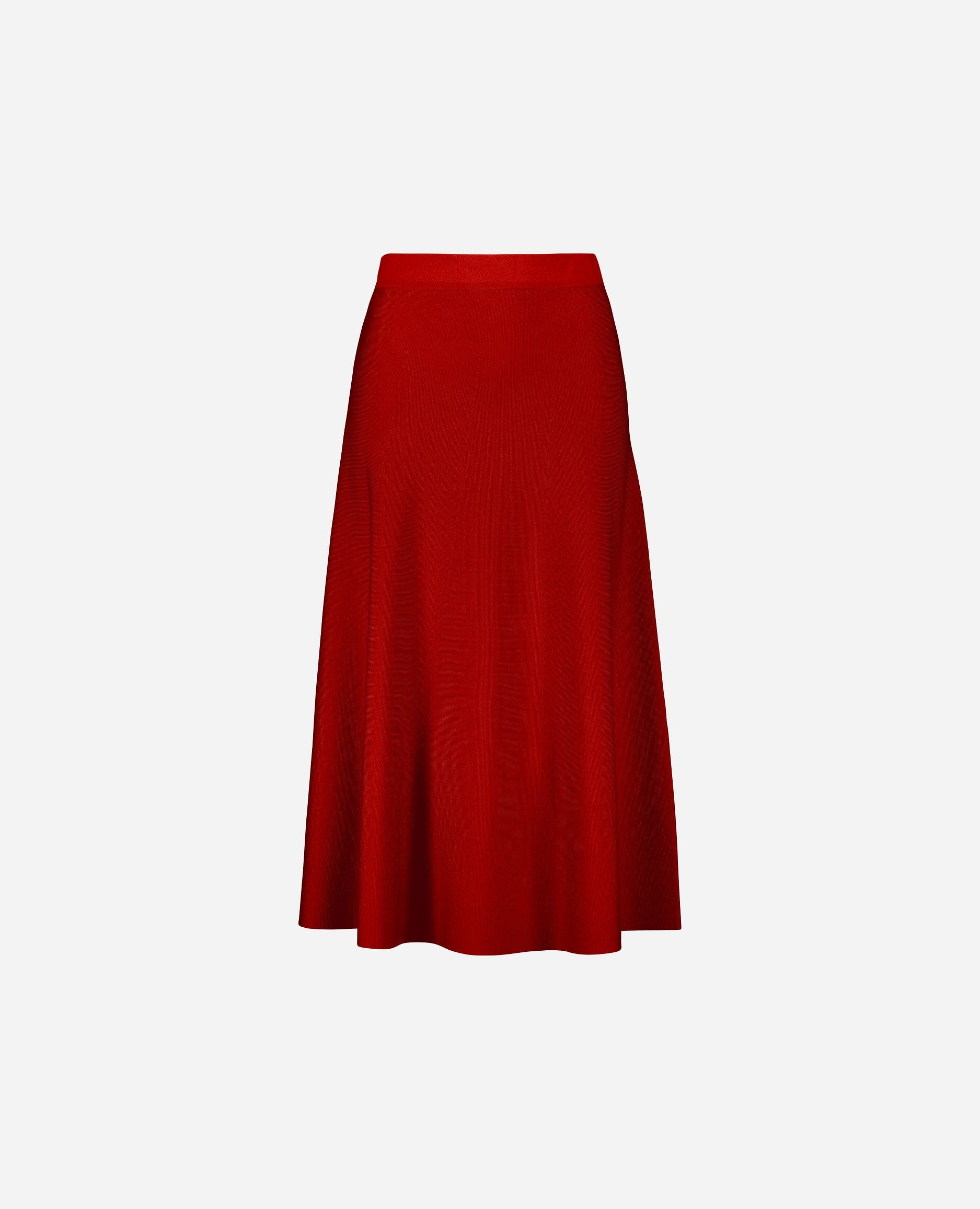 242-64044-464-S_1 - Allude - 100% Wolle (Merino) A-Form Damen Feinstrick Rot Röcke SAPG::242-64044 Sommer 2024 Wolle
