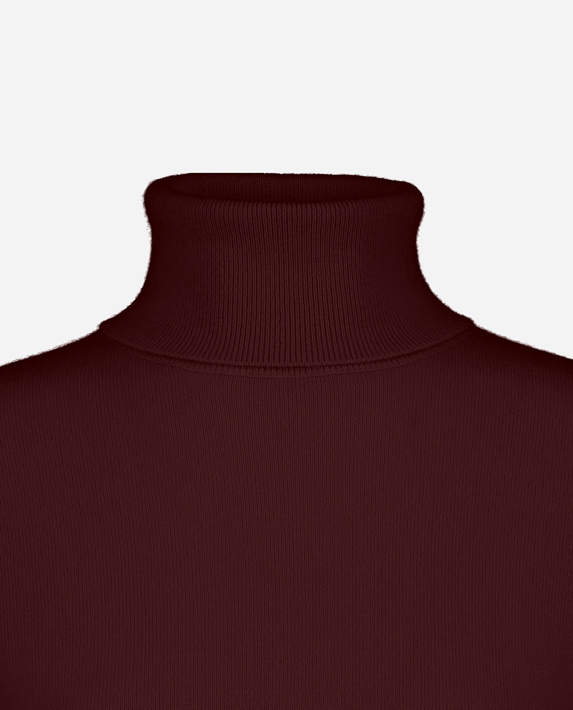 245-11106-69-S_hash_escaped_3 - Allude - 100% Cashmere Basic Cashmere Damen Feinstrick Langarm Pullover Rollkragen Rot SAPG::245-11106 Taillierter Schnitt Winter 2024/2025