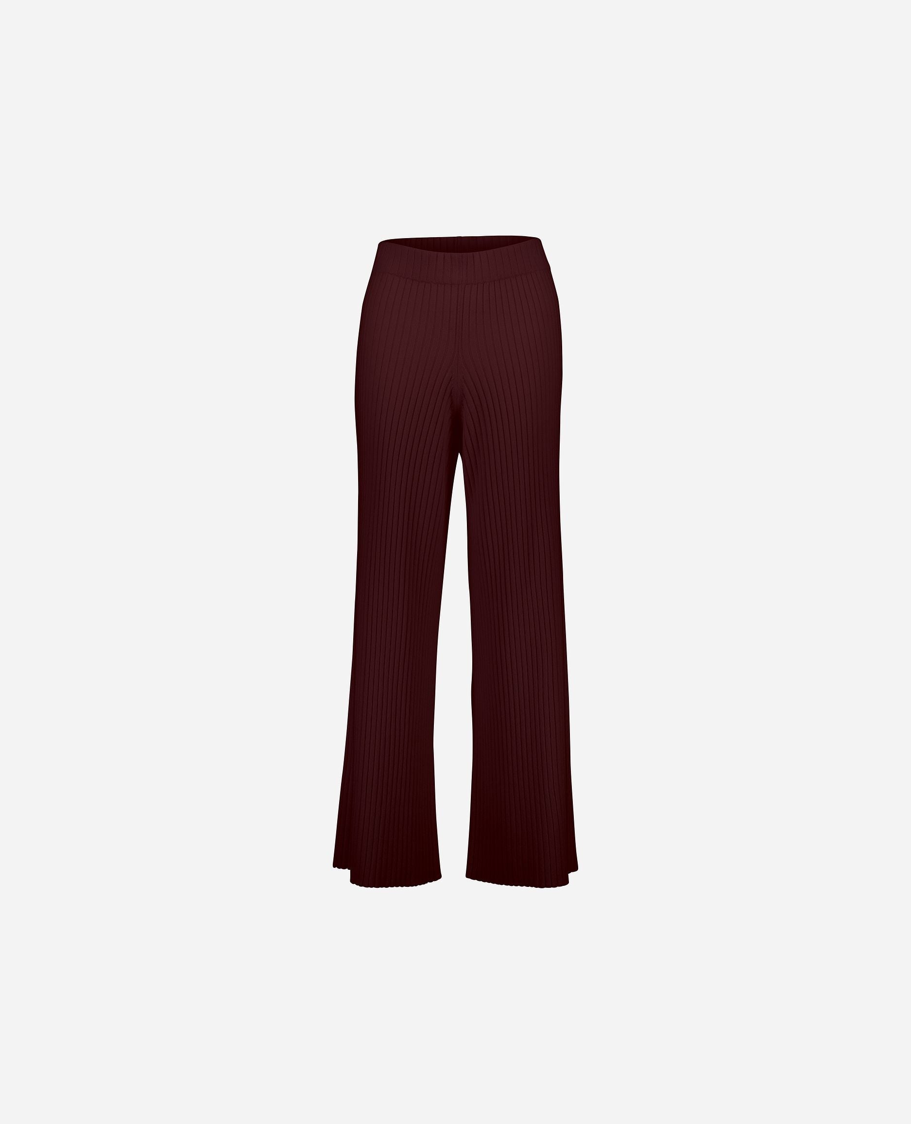 245-11124-69-S_hash_escaped_1 - Allude - 0 100% Cashmere Cashmere Damen Feinstrick Hose Lockerer Schnitt Rot SAPG::245-11124 Winter 2024/2025