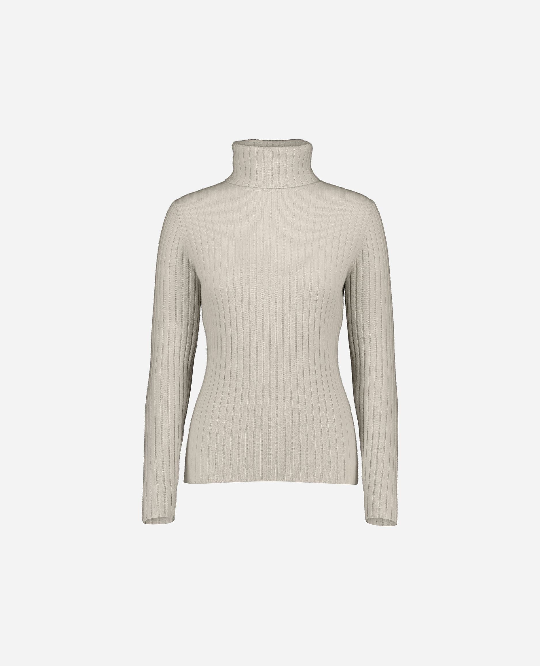 245-11144-42-S_hash_escaped_1 - Allude - 100% Cashmere Beige Cashmere Damen Enger Schnitt Feinstrick Langarm Pullover Rollkragen SAPG::245-11144 Winter 2024/2025