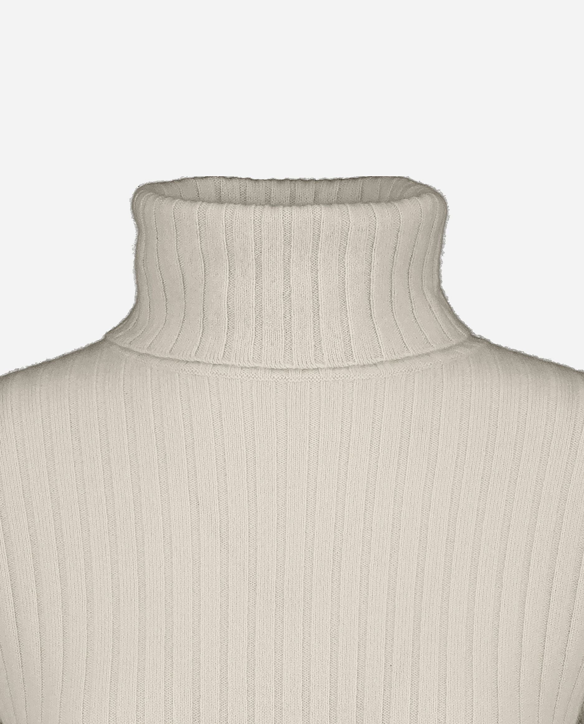 245-11144-42-S_hash_escaped_3 - Allude - 100% Cashmere Beige Cashmere Damen Enger Schnitt Feinstrick Langarm Pullover Rollkragen SAPG::245-11144 Winter 2024/2025