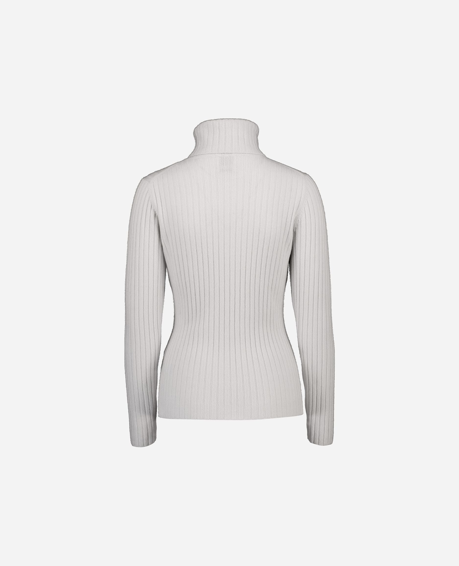 245-11144-80-S_hash_escaped_2 - Allude - 100% Cashmere Cashmere Damen Enger Schnitt Feinstrick Grau Langarm Pullover Rollkragen SAPG::245-11144 Winter 2024/2025