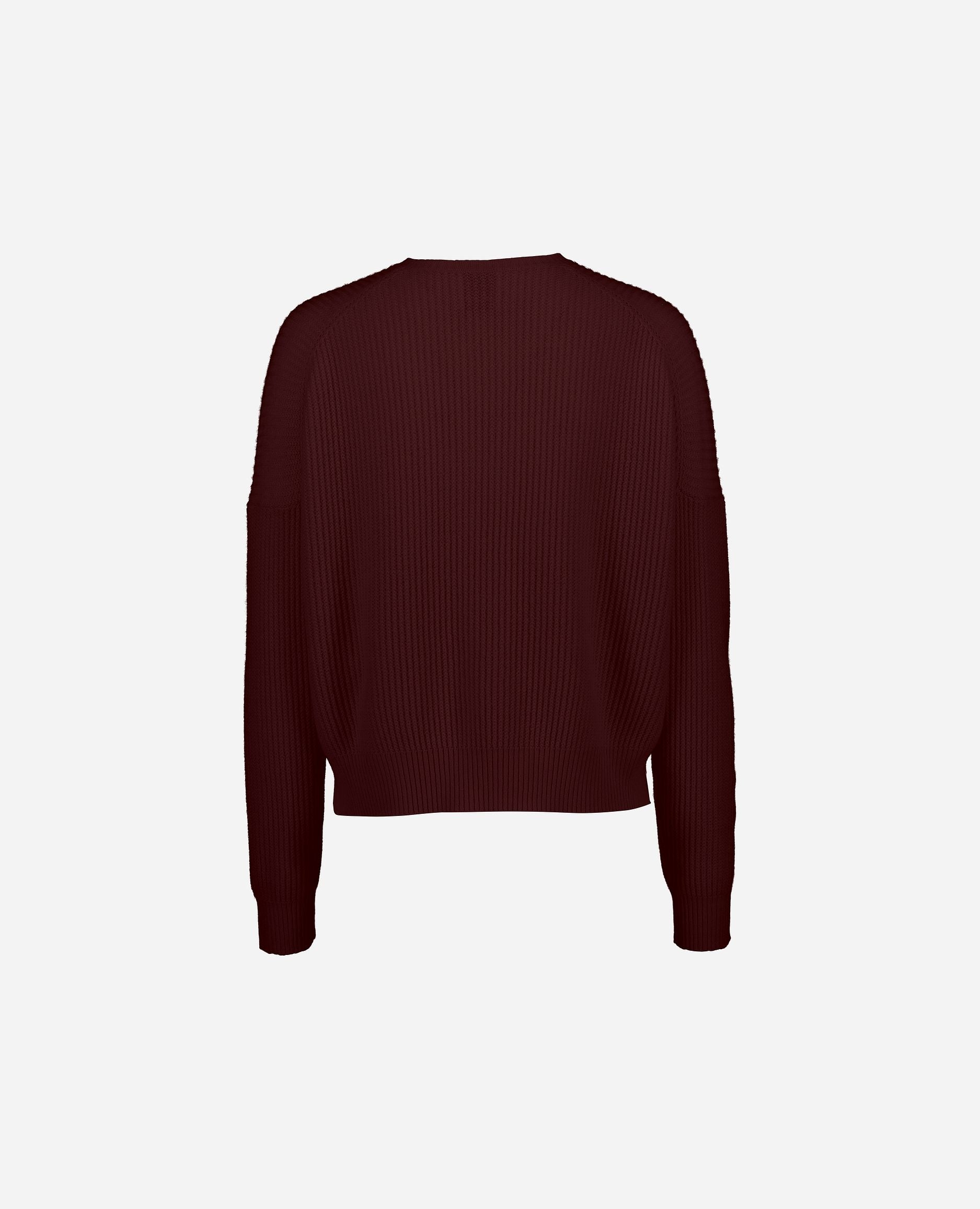 245-11193-69-S_hash_escaped_2 - Allude - 100% Cashmere Cashmere Damen Feinstrick Kastiger Schnitt Langarm Pullover Rot Rundhalsausschnitt SAPG::245-11193 Winter 2024/2025