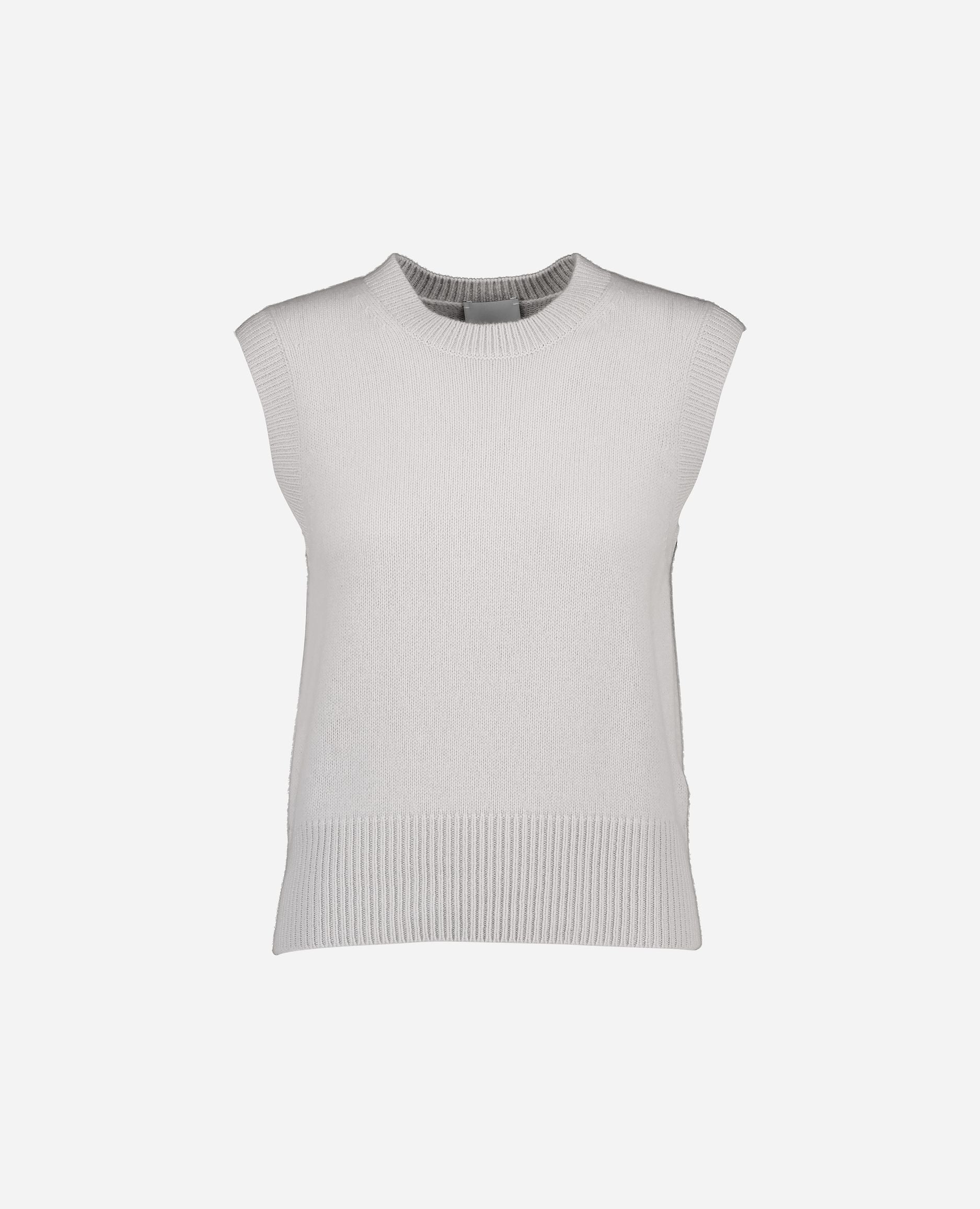 245-11212-80-S_hash_escaped_1 - Allude - 100% Cashmere Cashmere Damen Gerade Passform Grau mittelschwerer Strick Pullover Rundhalsausschnitt SAPG::245-11212 Winter 2024/2025