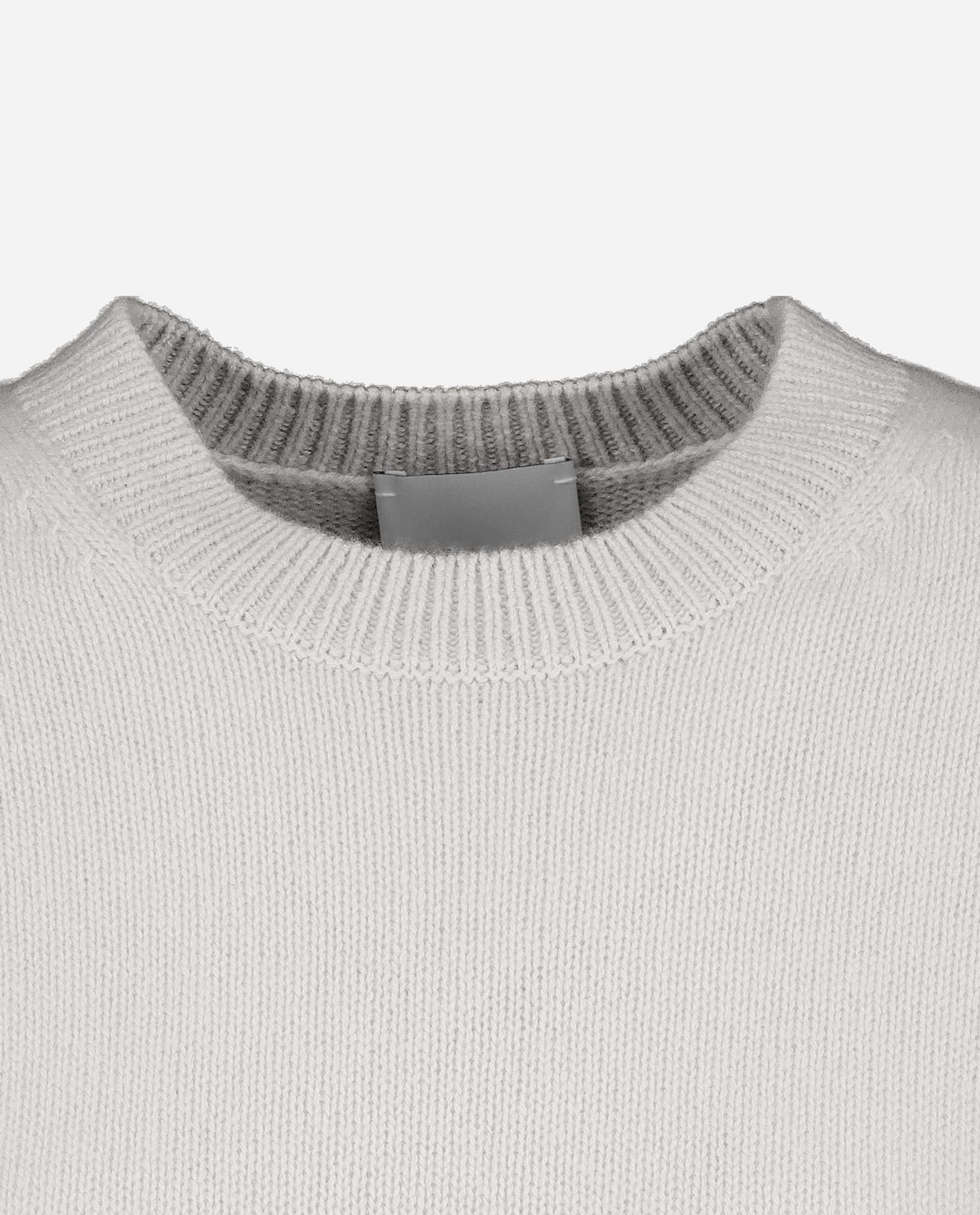 245-11212-80-S_hash_escaped_3 - Allude - 100% Cashmere Cashmere Damen Gerade Passform Grau mittelschwerer Strick Pullover Rundhalsausschnitt SAPG::245-11212 Winter 2024/2025