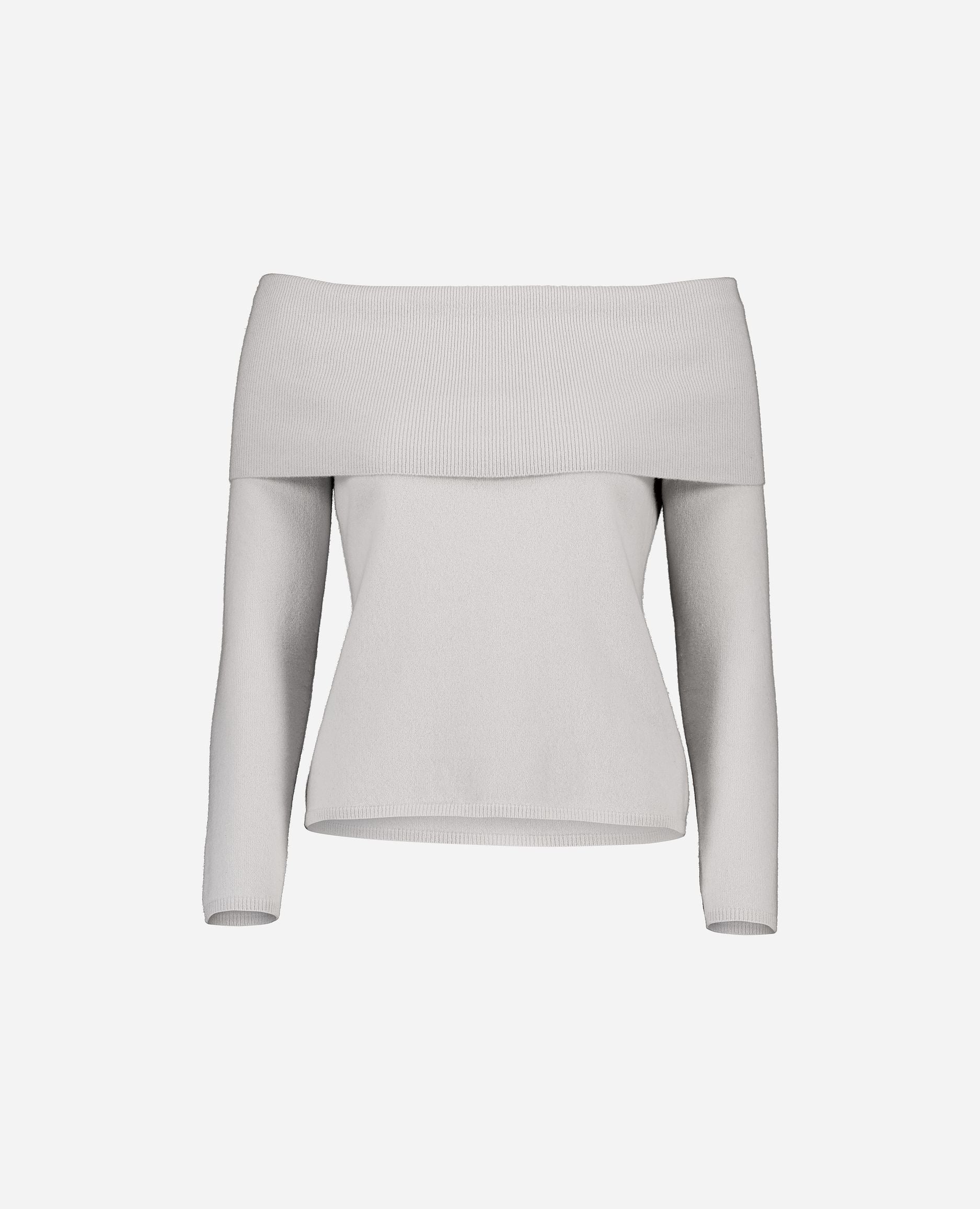 245-11225-80-S_hash_escaped_1 - Allude - 0 100% Cashmere Cashmere Damen Feinstrick Grau Langarm Pullover SAPG::245-11225 Taillierter Schnitt Winter 2024/2025