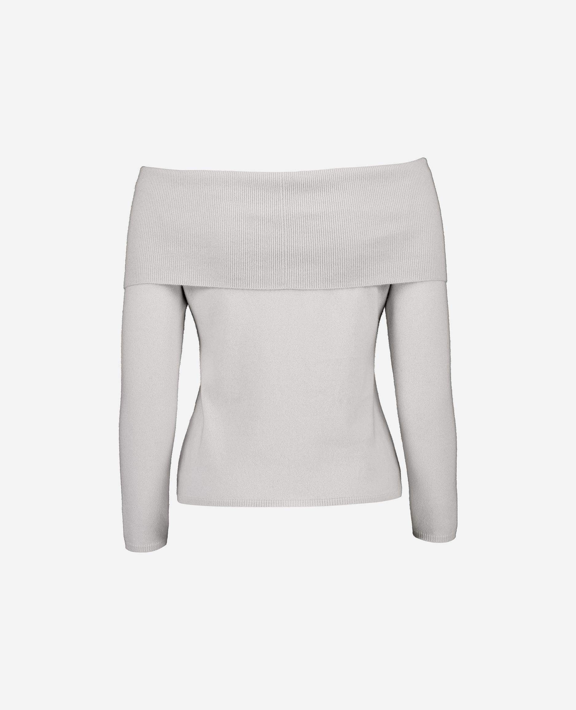 245-11225-80-S_hash_escaped_2 - Allude - 0 100% Cashmere Cashmere Damen Feinstrick Grau Langarm Pullover SAPG::245-11225 Taillierter Schnitt Winter 2024/2025