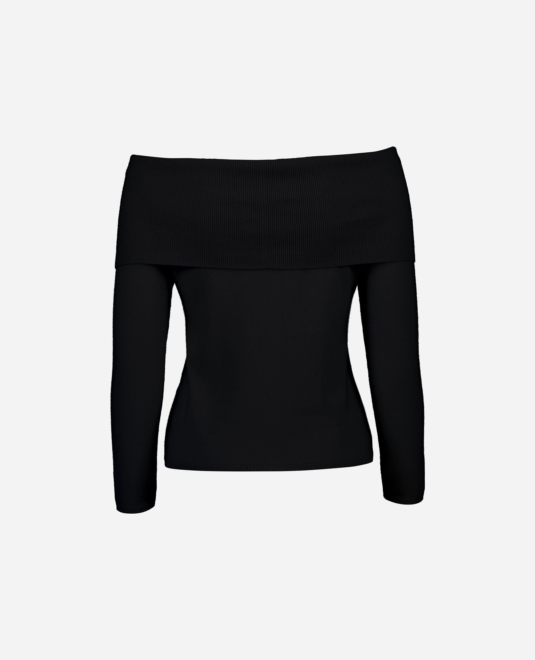 245-11225-90-S_hash_escaped_2 - Allude - 0 100% Cashmere Cashmere Damen Feinstrick Langarm Pullover SAPG::245-11225 Schwarz Taillierter Schnitt Winter 2024/2025