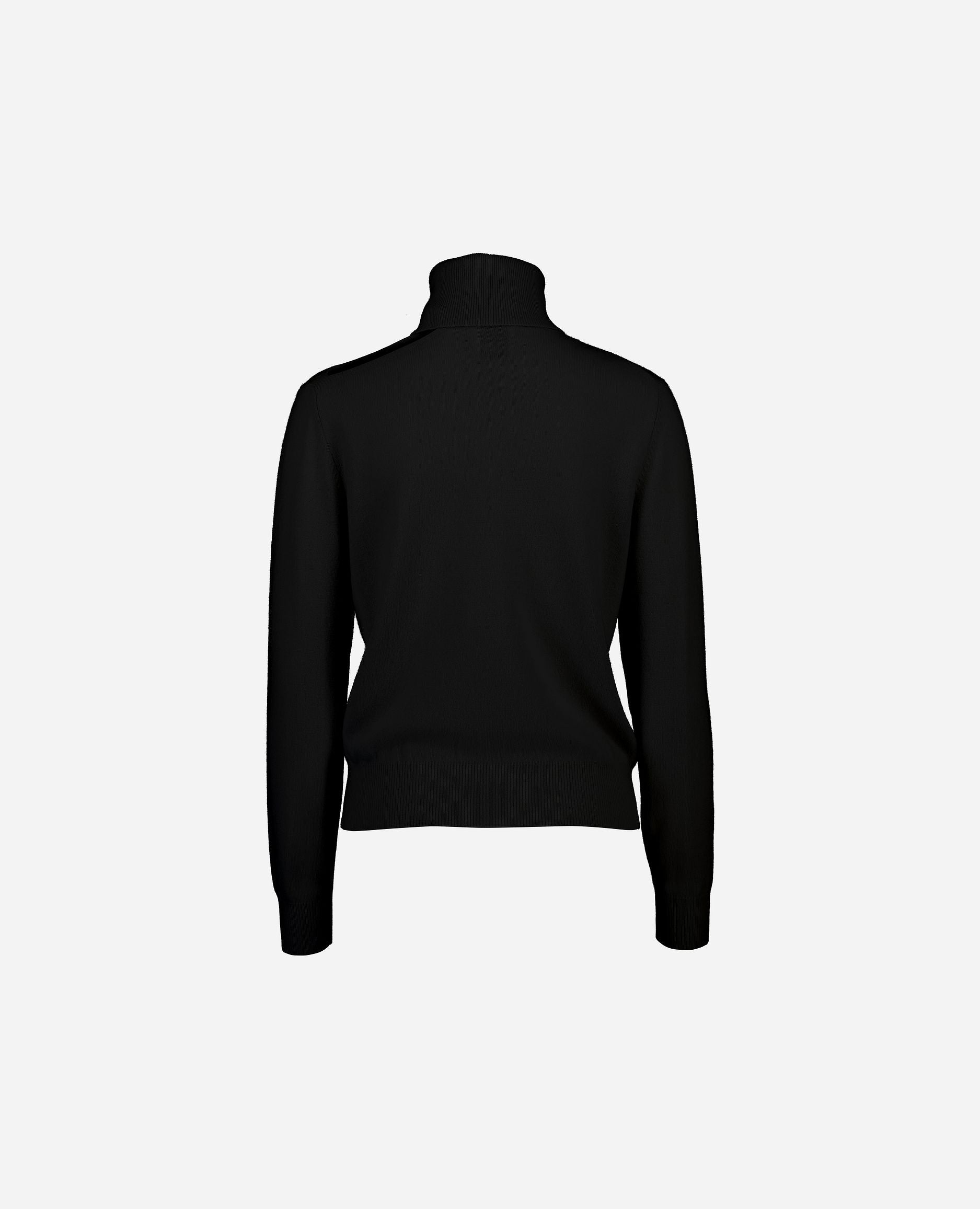 245-17054-90-S_hash_escaped_2 - Allude - 30% Cashmere 70% Wolle Damen Feinstrick Gerade Passform Langarm Pullover Rollkragen SAPG::245-17054 Schwarz Winter 2024/2025 Wolle