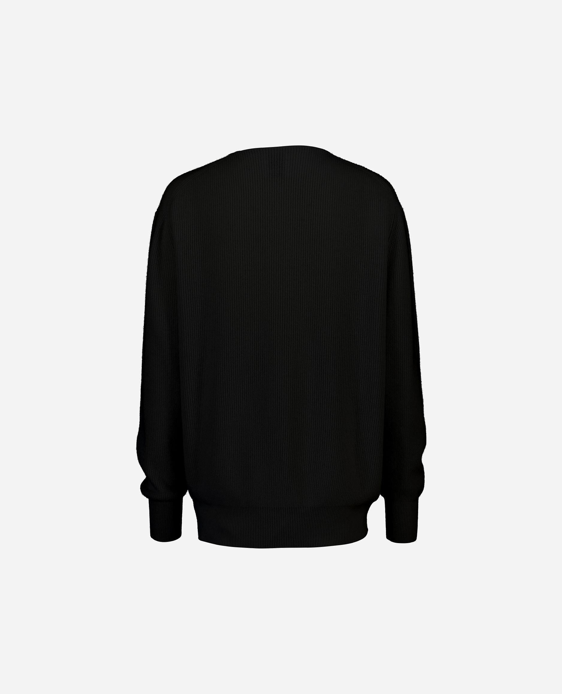 FASHIRU wool blend polo knit sweater 黒 FASHIRU wool blend polo knit sweater 黒