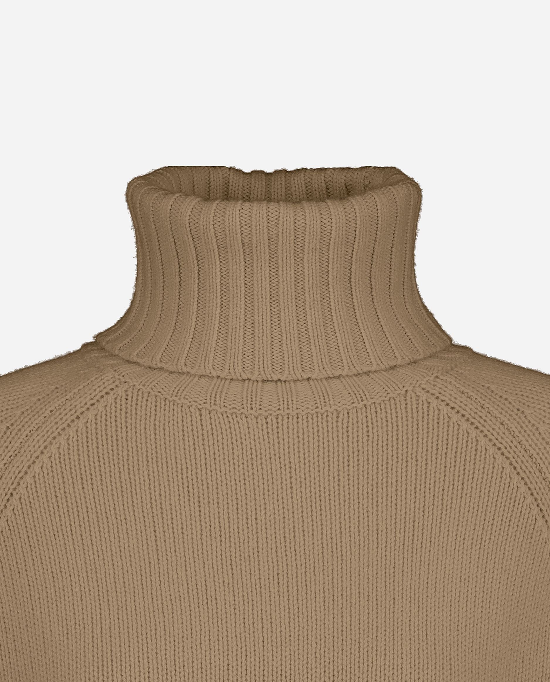 245-17632-43-S_hash_escaped_3 - Allude - 30% Cashmere 70% Wolle Beige Damen Gerade Passform Grobstrick Langarm Pullover Rollkragen SAPG::245-17632 Winter 2024/2025 Wolle