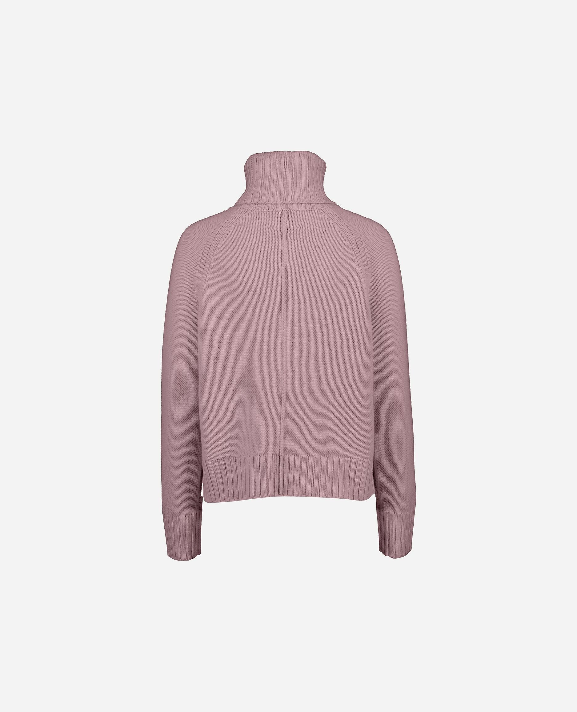 245-17632-72-S_hash_escaped_2 - Allude - 30% Cashmere 70% Wolle Damen Gerade Passform Grobstrick Langarm Lila Pullover Rollkragen SAPG::245-17632 Winter 2024/2025 Wolle