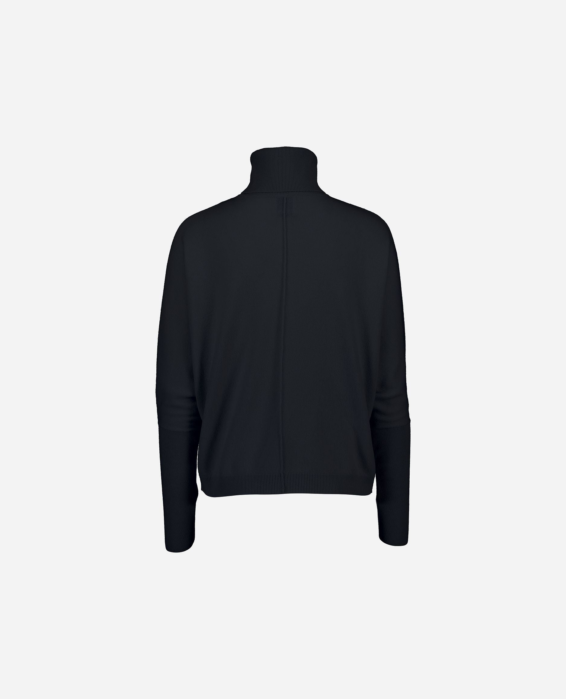 245-17660-14-S_hash_escaped_2 - Allude - 30% Cashmere 70% Wolle Damen Feinstrick Langarm Lockerer Schnitt Navy Pullover Rollkragen SAPG::245-17660 Winter 2024/2025 Wolle