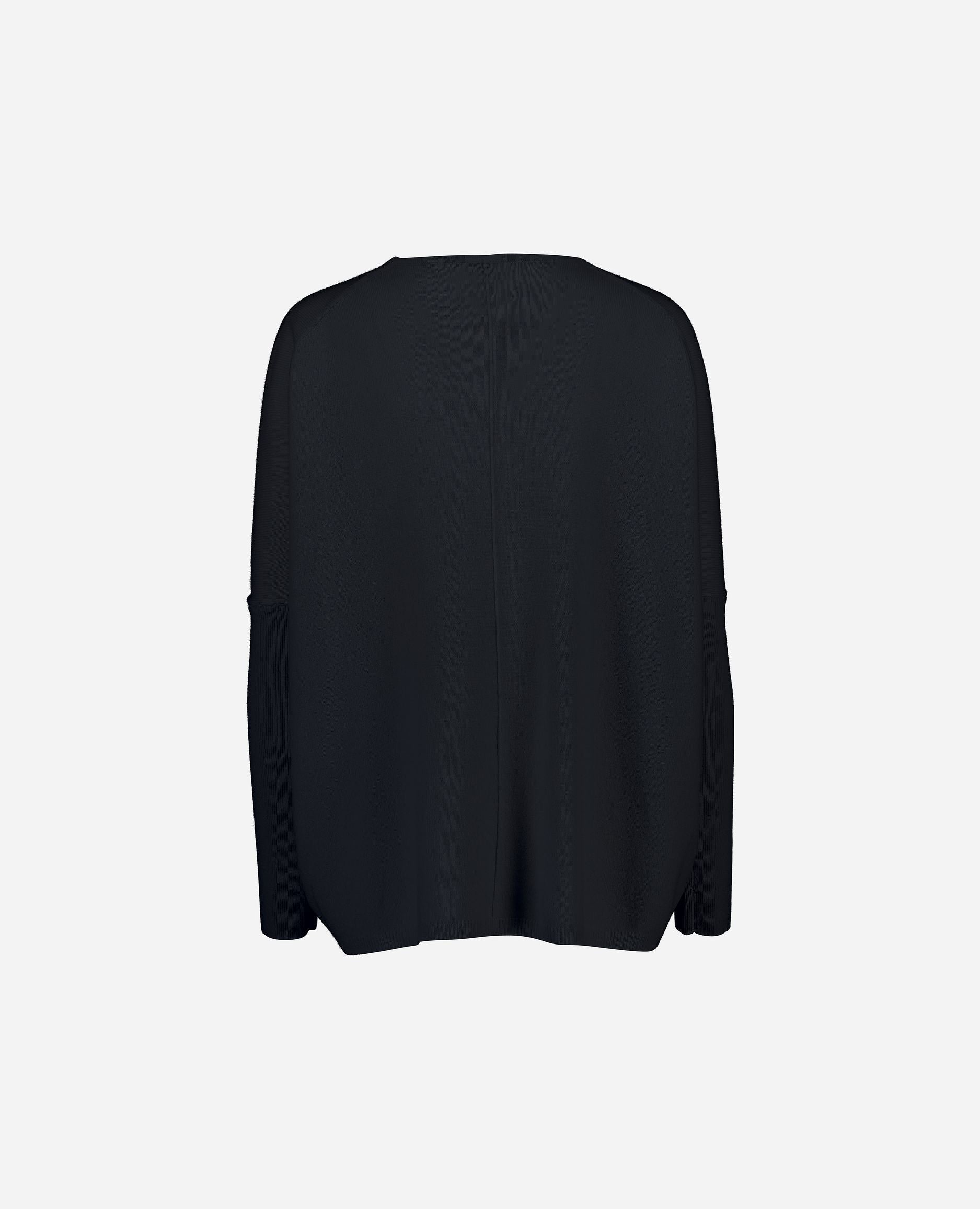 245-17662-14-S_hash_escaped_2 - Allude - 30% Cashmere 70% Wolle Bootshalsausschnitt Damen Feinstrick Langarm Lockerer Schnitt Navy Pullover SAPG::245-17662 Winter 2024/2025 Wolle