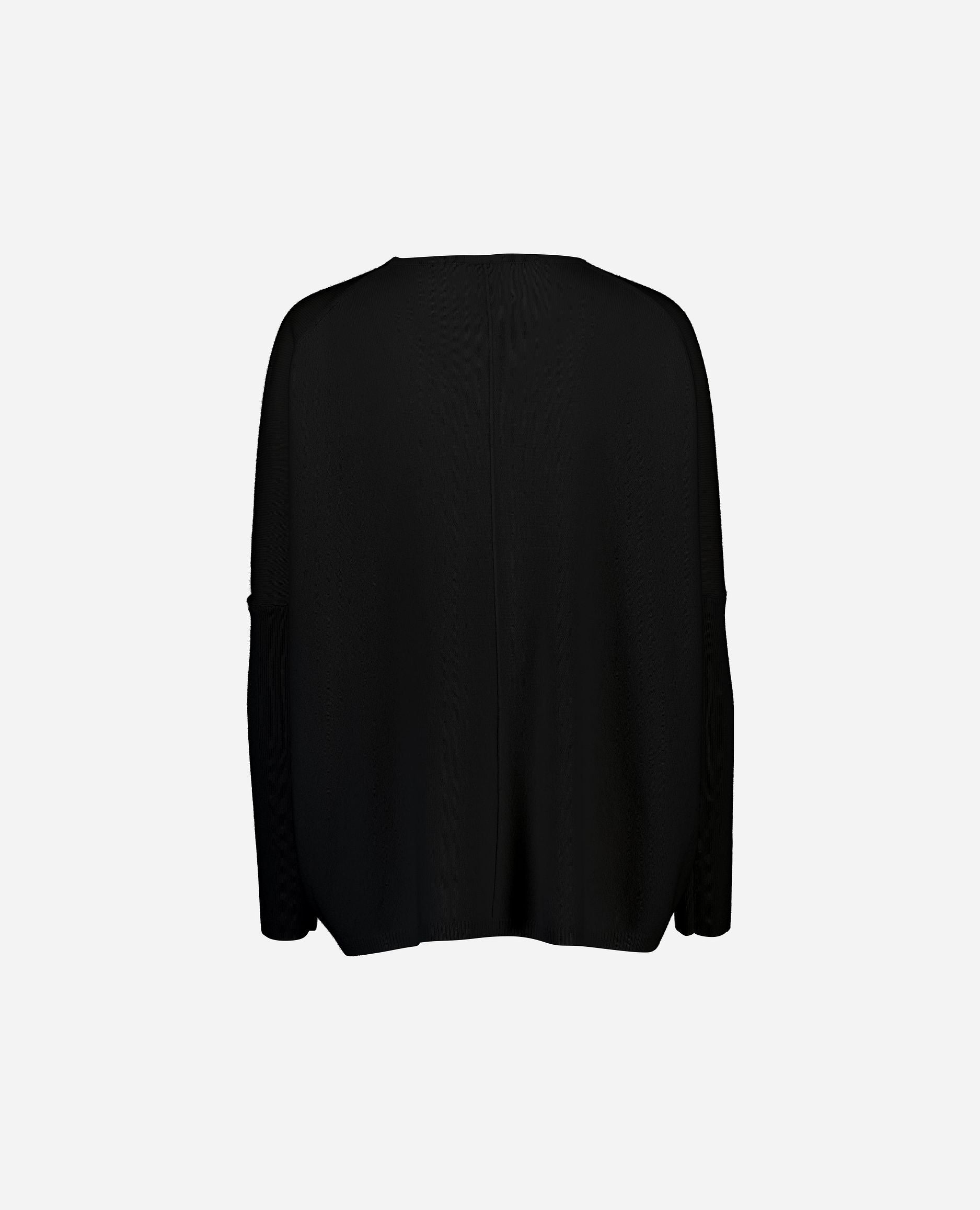 245-17662-90-S_hash_escaped_2 - Allude - 30% Cashmere 70% Wolle Bootshalsausschnitt Damen Feinstrick Langarm Lockerer Schnitt Pullover SAPG::245-17662 Schwarz Winter 2024/2025 Wolle