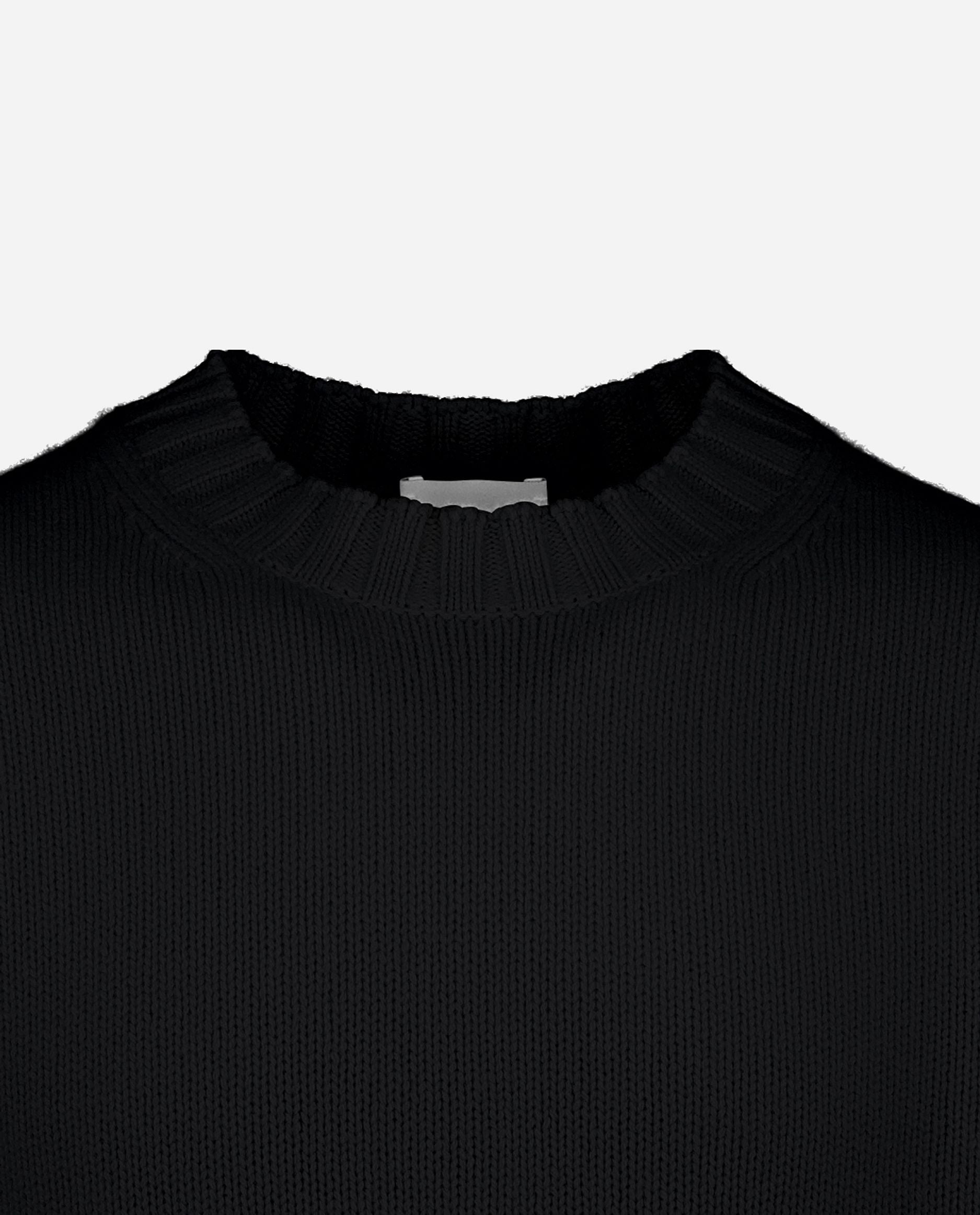 245-30001-90-S_hash_escaped_3 - Allude - 100% Cashmere Basic Cashmere Gerade Passform Grobstrick Herren Langarm Pullover Rundhalsausschnitt SAPG::245-30001 Schwarz Winter 2024/2025