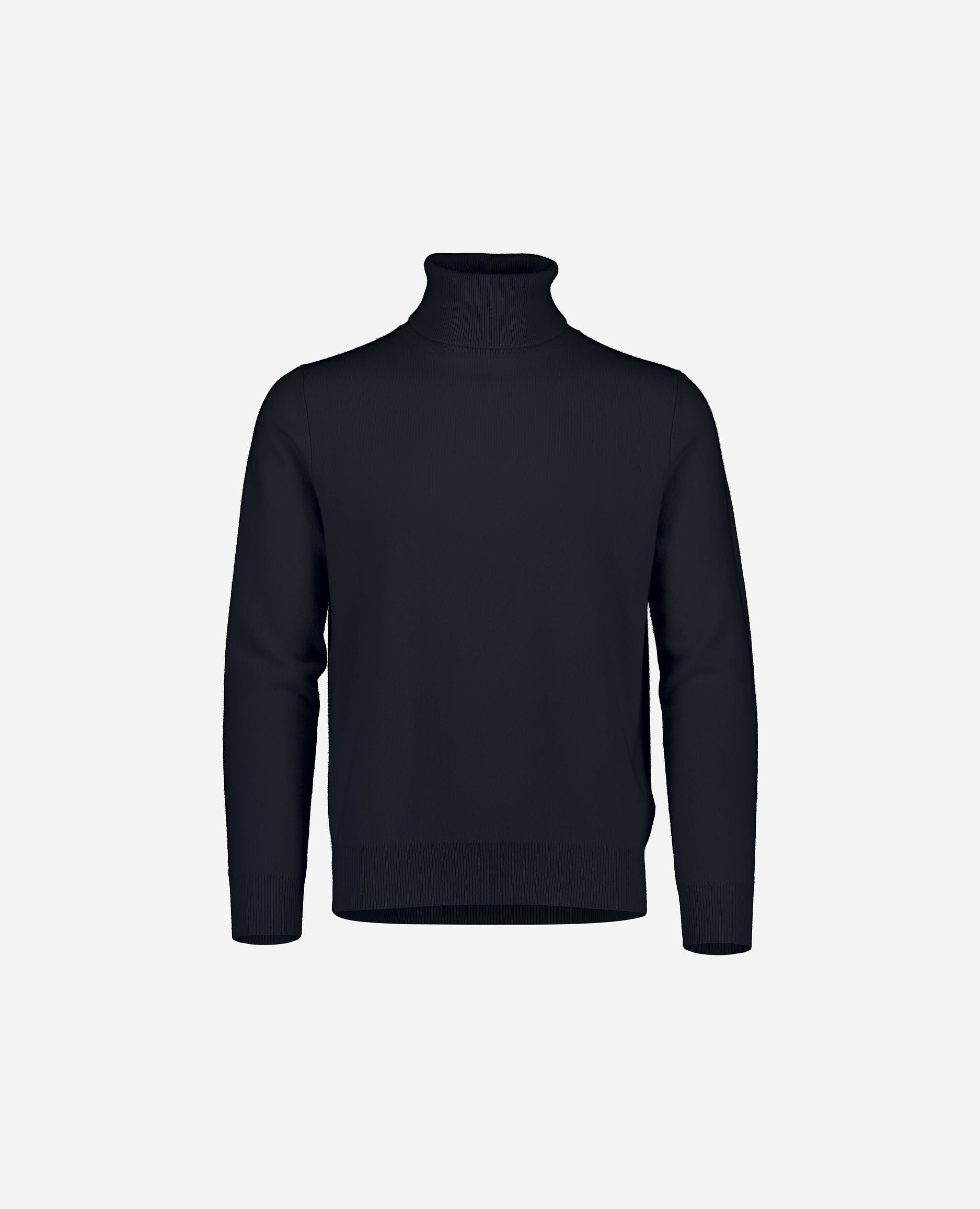 245-30024-14-S_hash_escaped_1 - Allude - 100% Cashmere Basic Cashmere Feinstrick Gerade Passform Herren Langarm Navy Pullover Rollkragen SAPG::245-30024 Winter 2024/2025