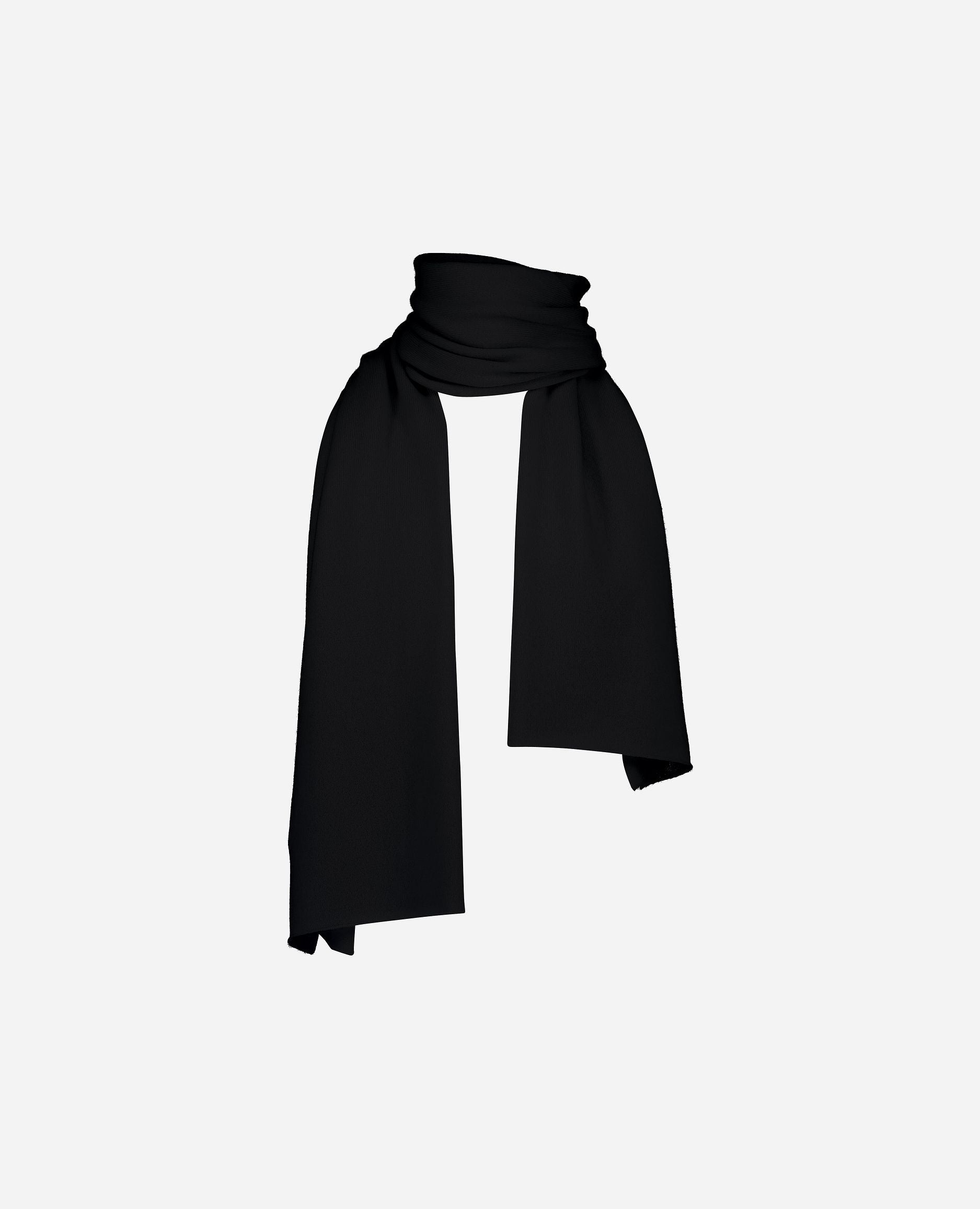 245-30025-90-one_hash_escaped_2 - Allude - 0 100% Cashmere Basic Cashmere Feinstrick Herren SAPG::245-30025 Schal Schwarz Winter 2024/2025