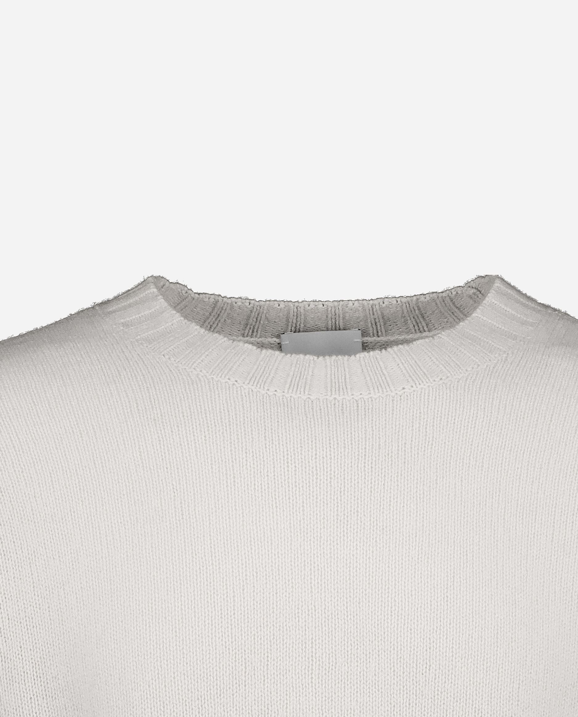 245-37020-80-S_hash_escaped_3 - Allude - 30% Cashmere 70% Wolle Gerade Passform Grau Herren Langarm mittelschwerer Strick Pullover Rundhalsausschnitt SAPG::245-37020 Winter 2024/2025 Wolle