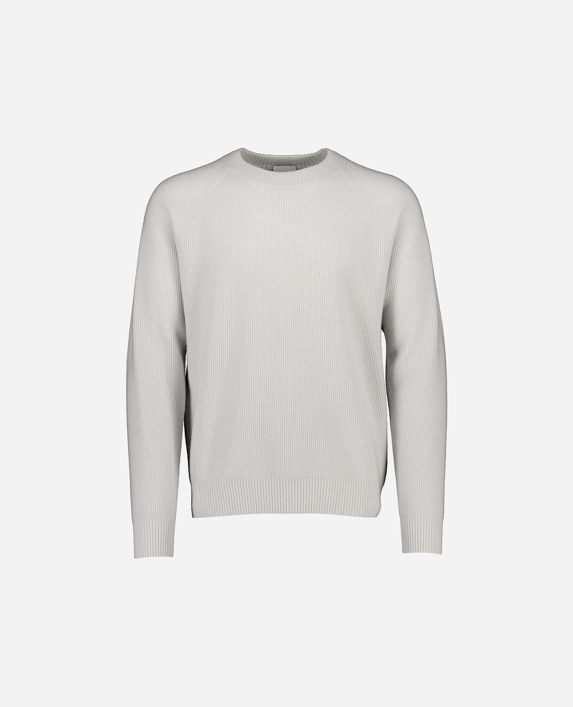 245-37043-80-S_hash_escaped_1 - Allude - 30% Cashmere 70% Wolle Gerade Passform Grau Herren Langarm mittelschwerer Strick Pullover Rundhalsausschnitt SAPG::245-37043 Winter 2024/2025 Wolle