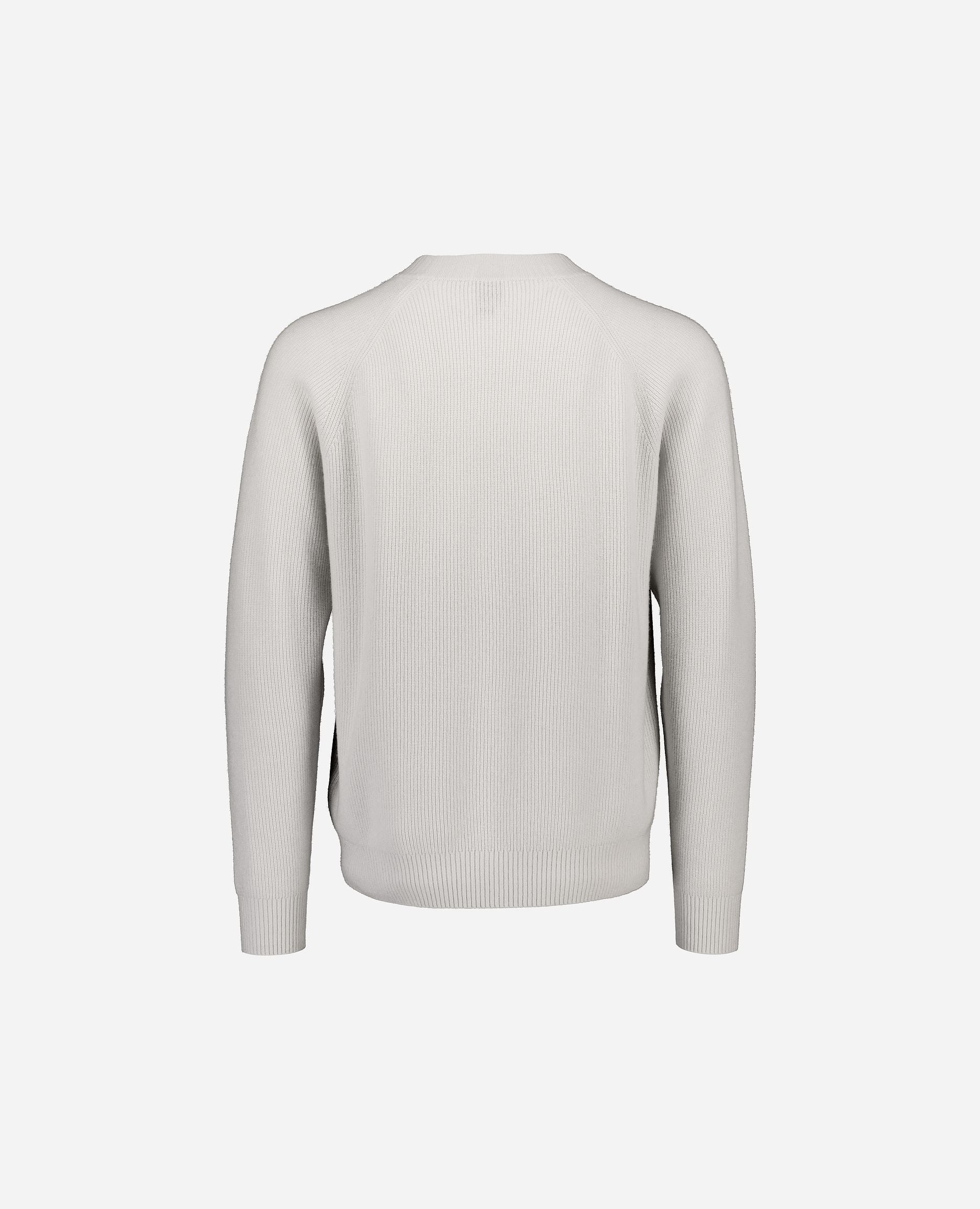 245-37043-80-S_hash_escaped_2 - Allude - 30% Cashmere 70% Wolle Gerade Passform Grau Herren Langarm mittelschwerer Strick Pullover Rundhalsausschnitt SAPG::245-37043 Winter 2024/2025 Wolle