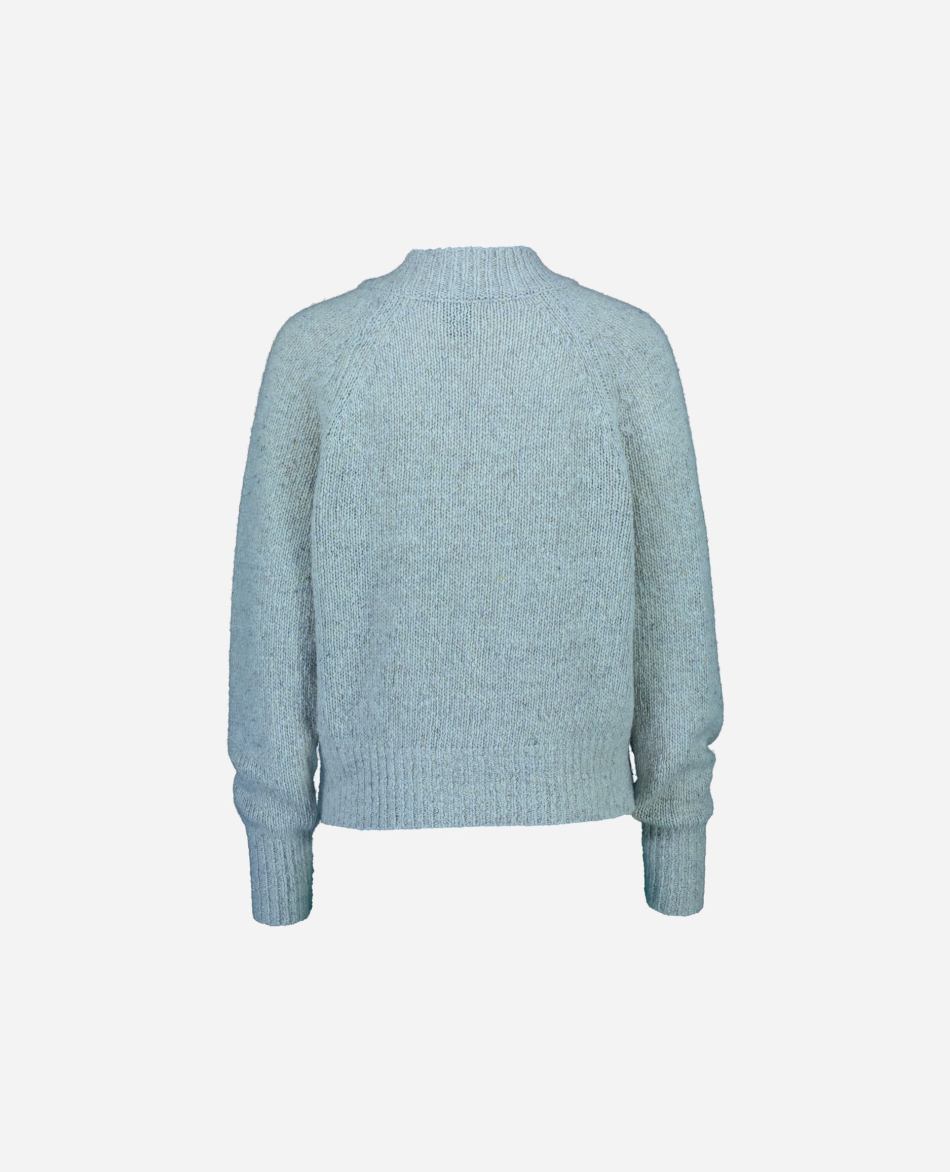 245-60001-13-S_hash_escaped_2 - Allude - 100% Cashmere Blau Cashmere Damen Gerade Passform Grobstrick Langarm Pullover SAPG::245-60001 V-Ausschnitt Winter 2024/2025