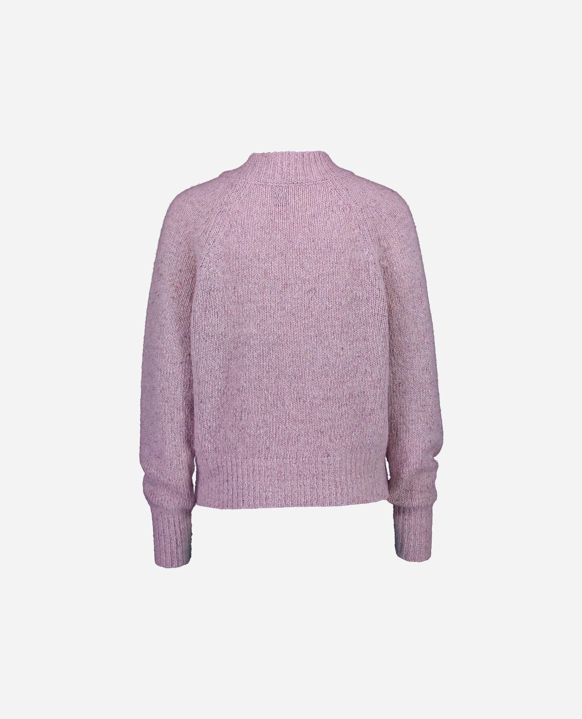 245-60001-70-S_hash_escaped_2 - Allude - 100% Cashmere Cashmere Damen Gerade Passform Grobstrick Langarm Lila Pullover SAPG::245-60001 V-Ausschnitt Winter 2024/2025