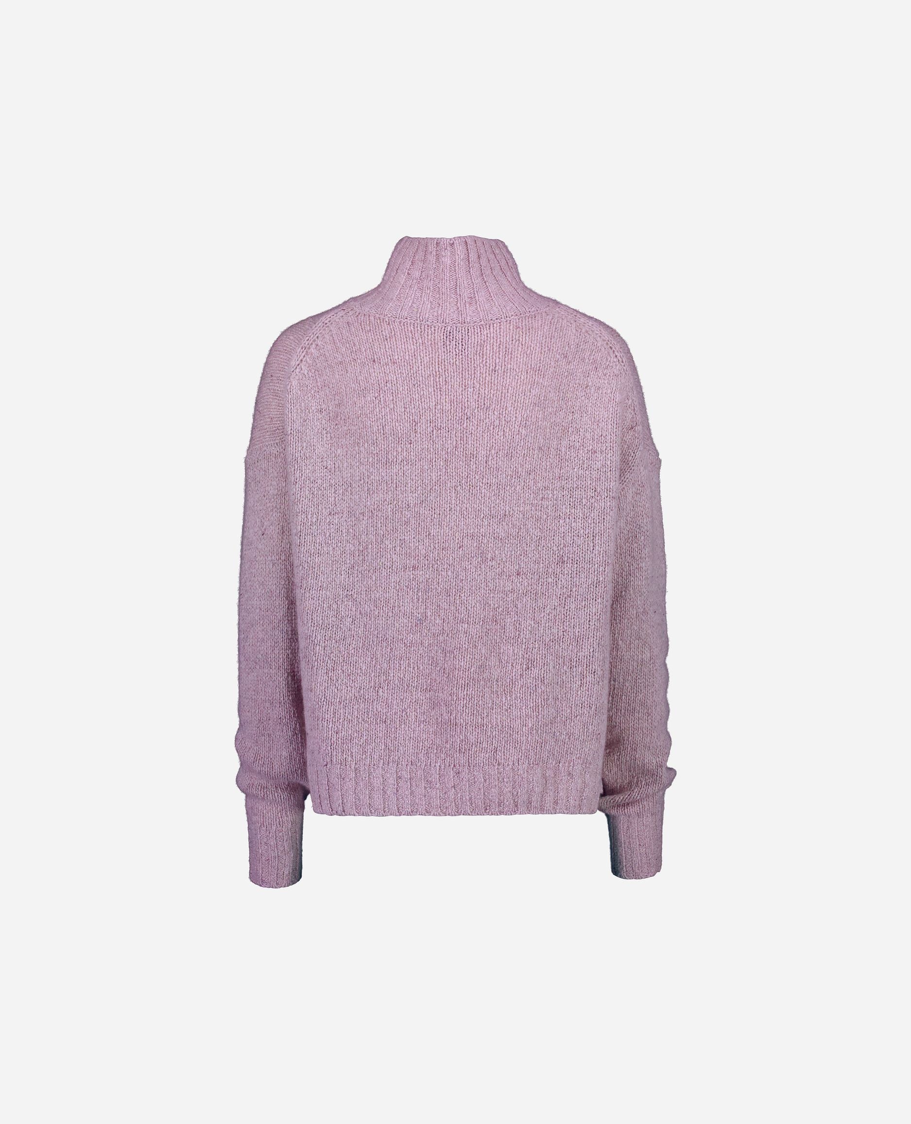 245-60002-70-S_hash_escaped_2 - Allude - 100% Cashmere Cashmere Damen Gerade Passform Grobstrick Langarm Lila Pullover SAPG::245-60002 Stehkragen Winter 2024/2025