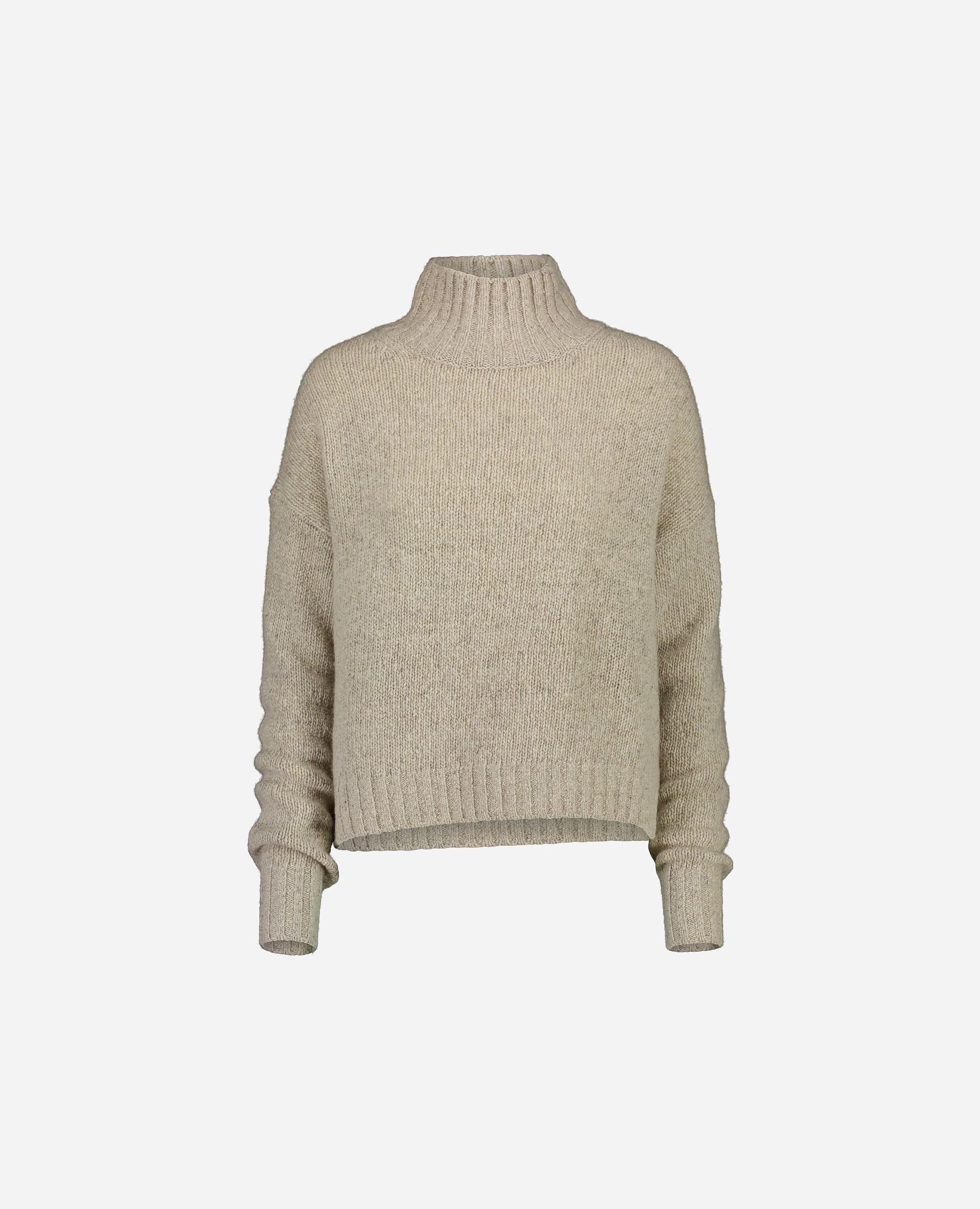 245-60002-81-S_hash_escaped_1 - Allude - 100% Cashmere Cashmere Damen Gerade Passform Grau Grobstrick Langarm Pullover SAPG::245-60002 Stehkragen Winter 2024/2025