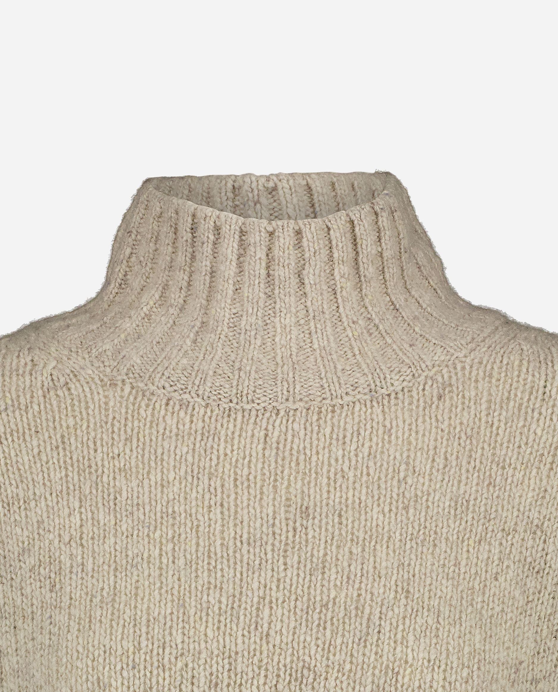 245-60002-81-S_hash_escaped_3 - Allude - 100% Cashmere Cashmere Damen Gerade Passform Grau Grobstrick Langarm Pullover SAPG::245-60002 Stehkragen Winter 2024/2025